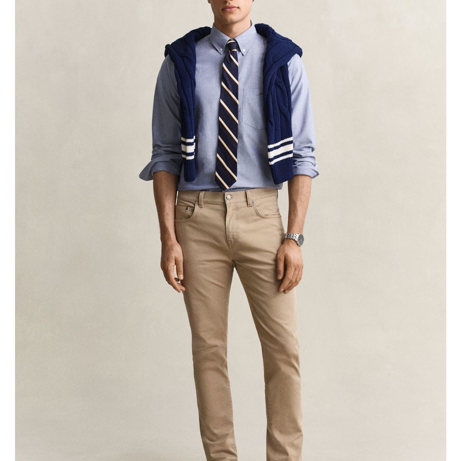 GANT Marškiniai ilgomis rankovėmis vyrams, Mėlyna, Classic oxford shirt 5