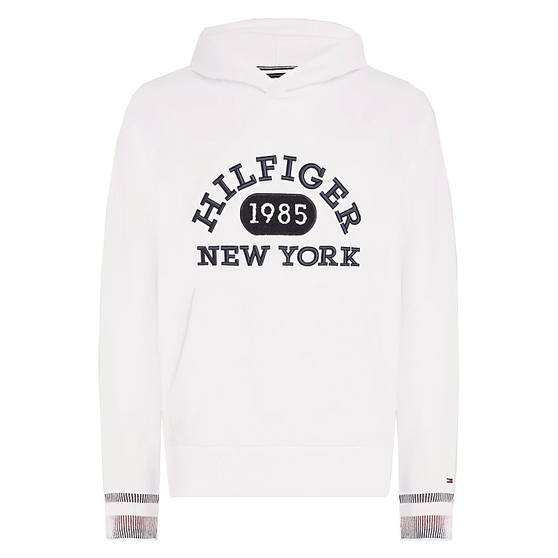 TOMMY HILFIGER Džemperis vyrams, Balta, Monotype collegiate hoodie 1