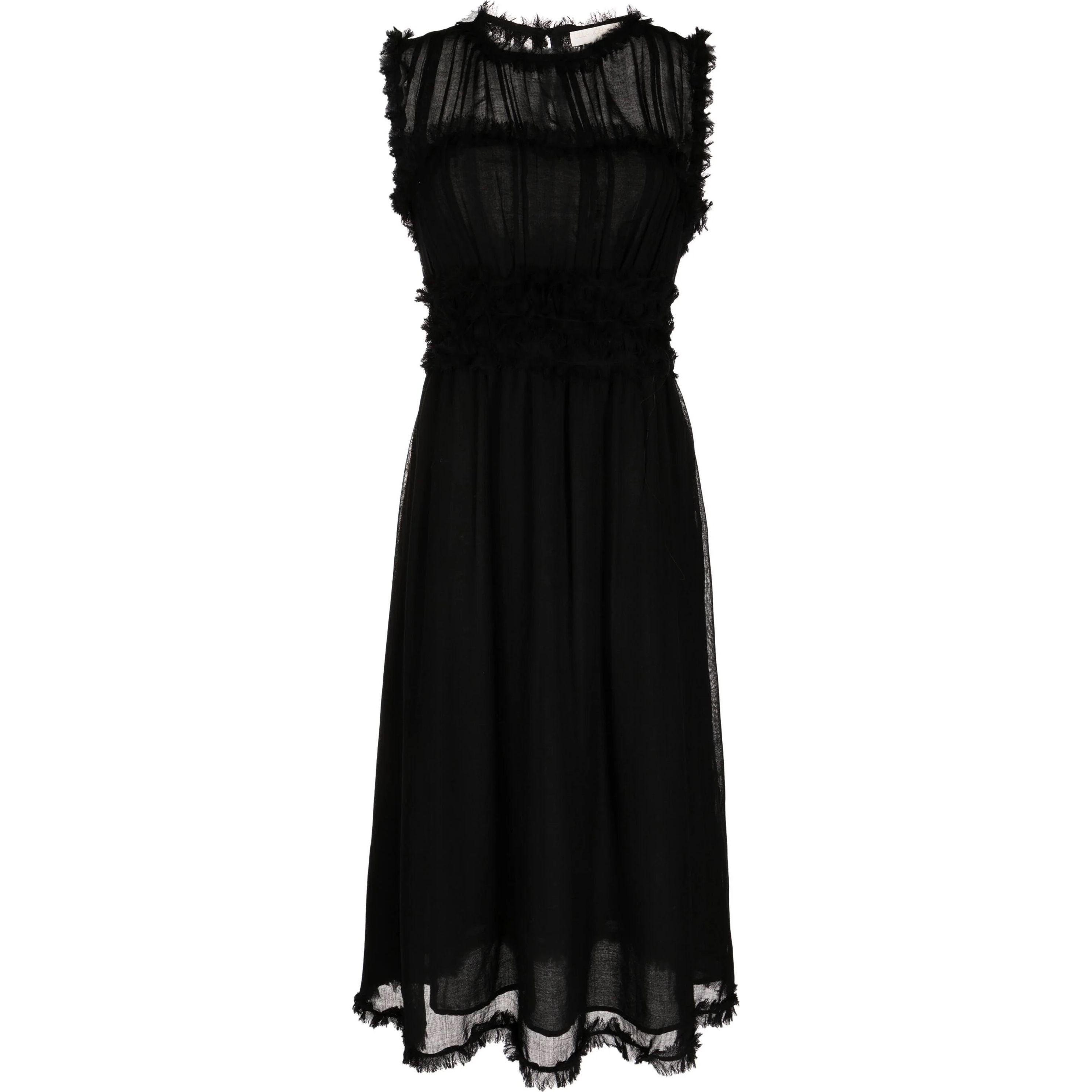 ULLA JOHNSON Midi suknelė moterims, Juoda, Aberdeen Dress