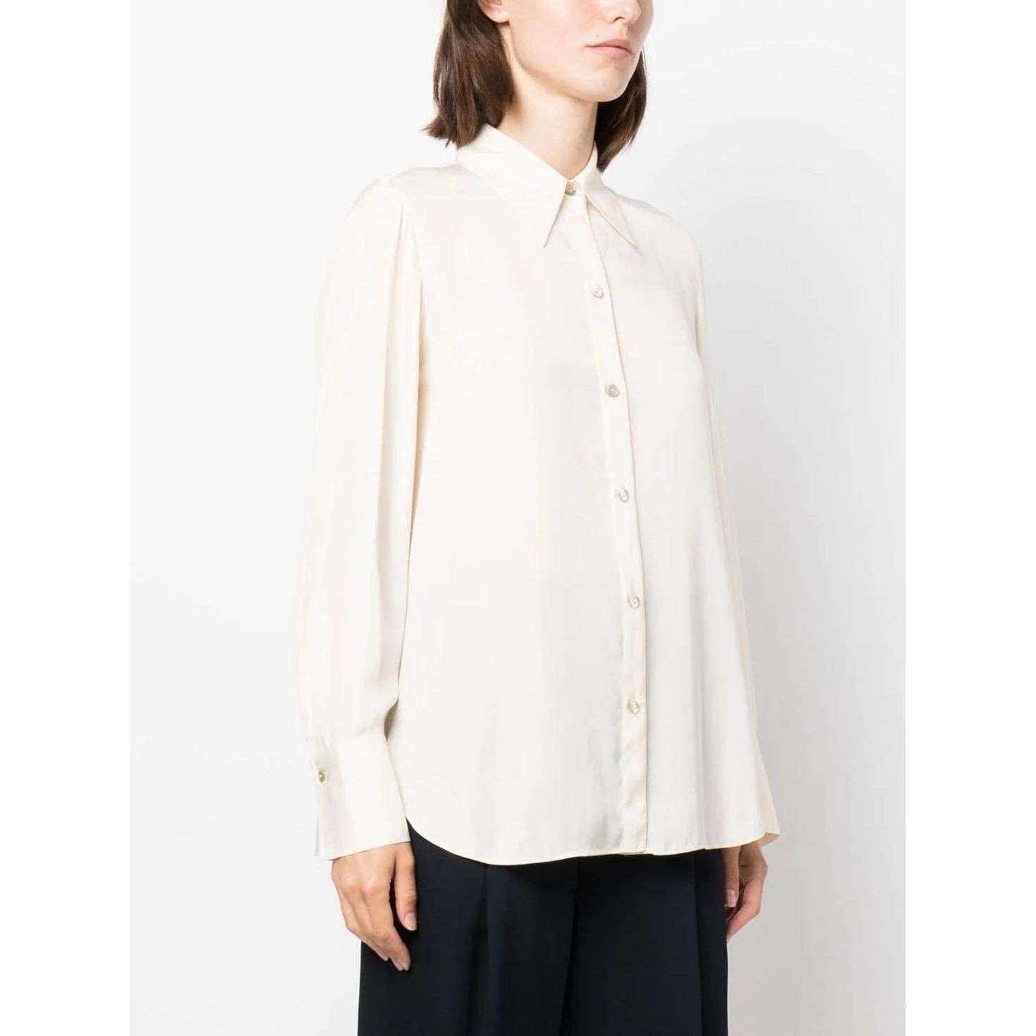 VINCE Palaidinės moterims, Kūno, Easy long sleeve button down 2