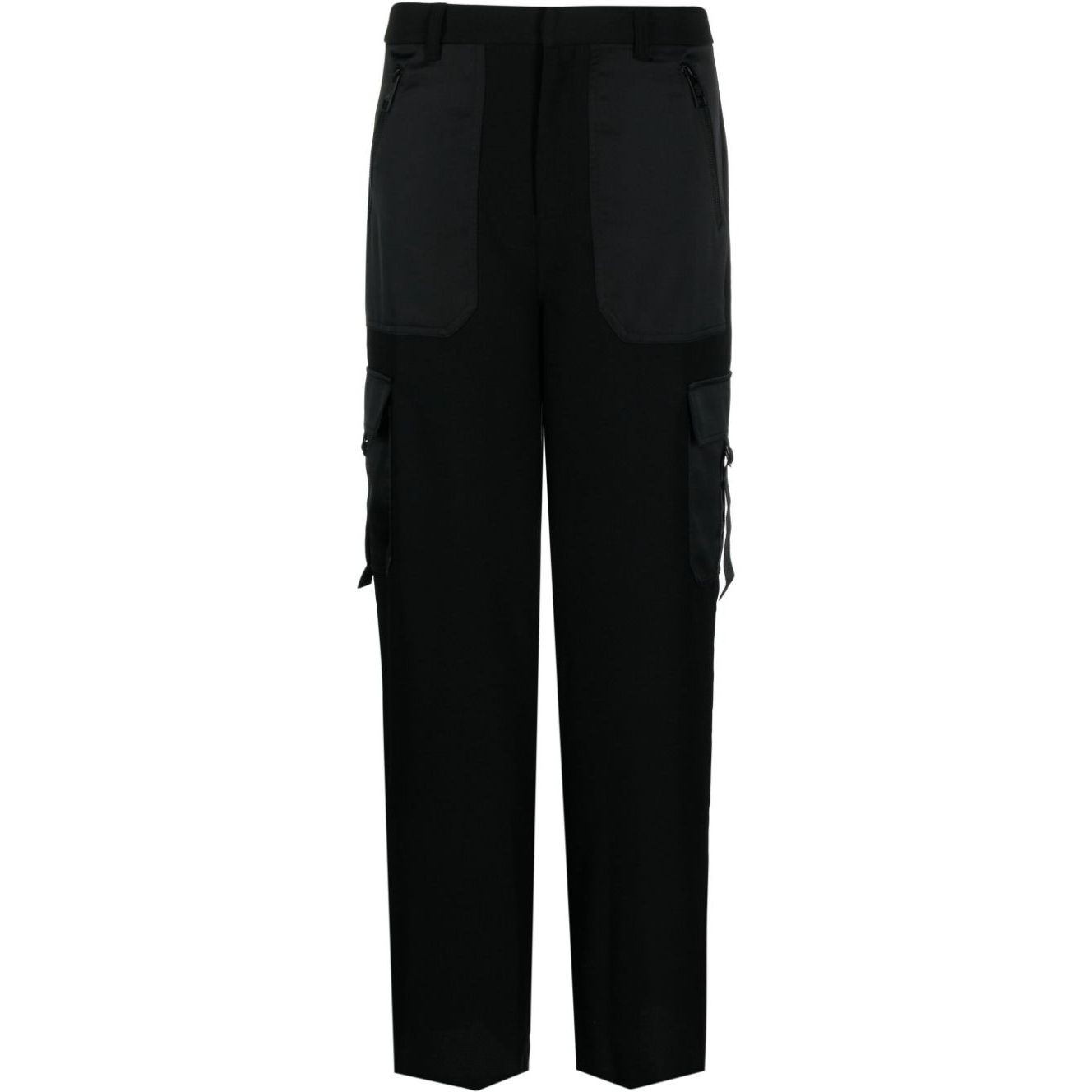 DKNY Laisvalaikio kelnės moterims, Juoda, Satin cargo trousers 1