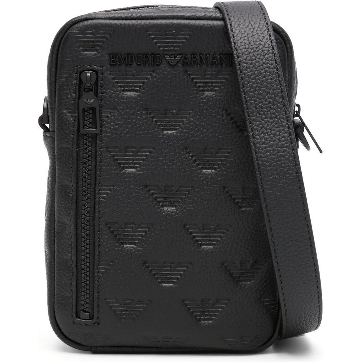 EMPORIO ARMANI Piniginė vyrams, Juoda, Document holder 1