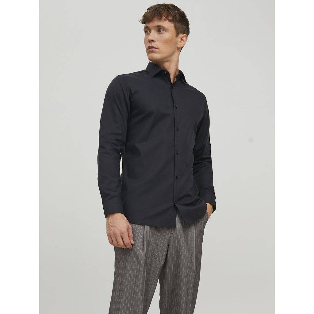 JACK & JONES Marškiniai vyrams, Juoda, JPRBLAPARKER SHIRT L/S 2