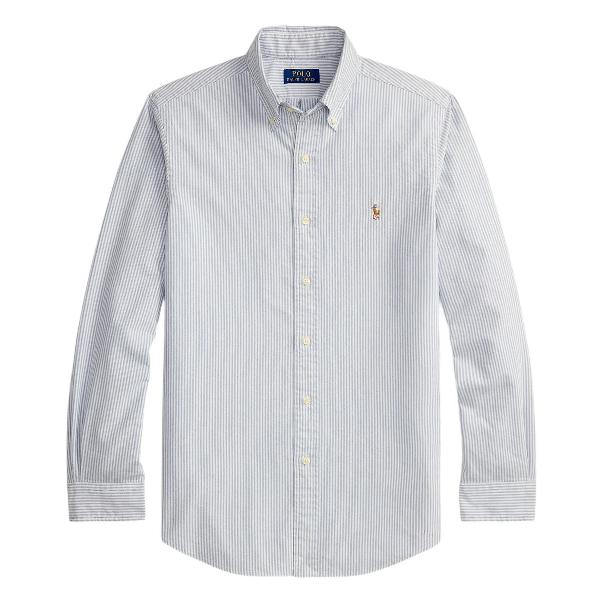 POLO RALPH LAUREN Marškiniai ilgomis rankovėmis vyrams, Mėlyna, Long sleeve-sport shirt 1