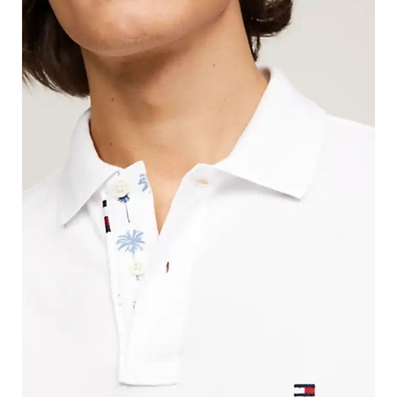 TOMMY HILFIGER Polo marškiniai trumpos rank. vyrams, Balta, Palm under collar reg polo 4