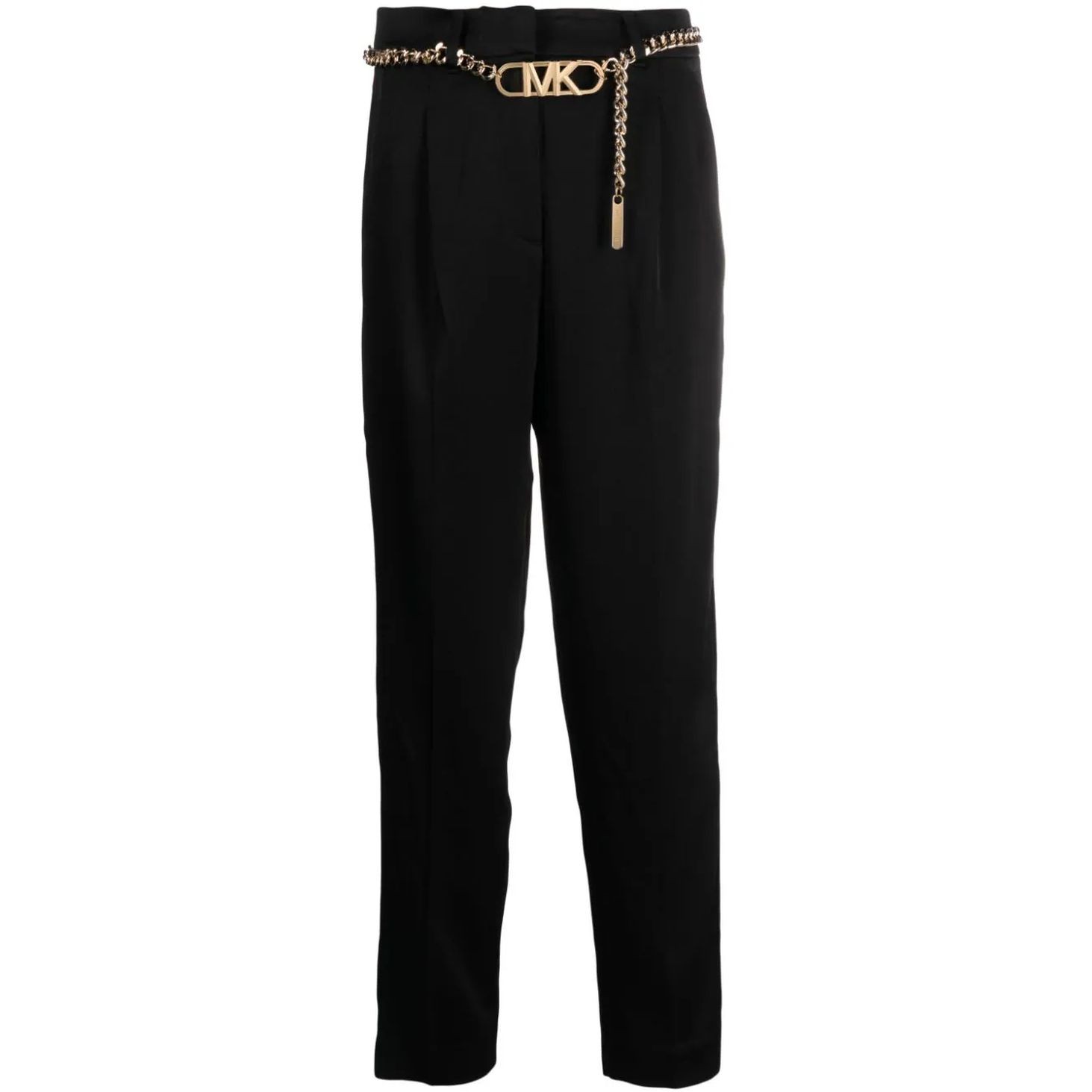 MICHAEL KORS Kelnės moterims, Juoda, Hight waist mk belt pant 1