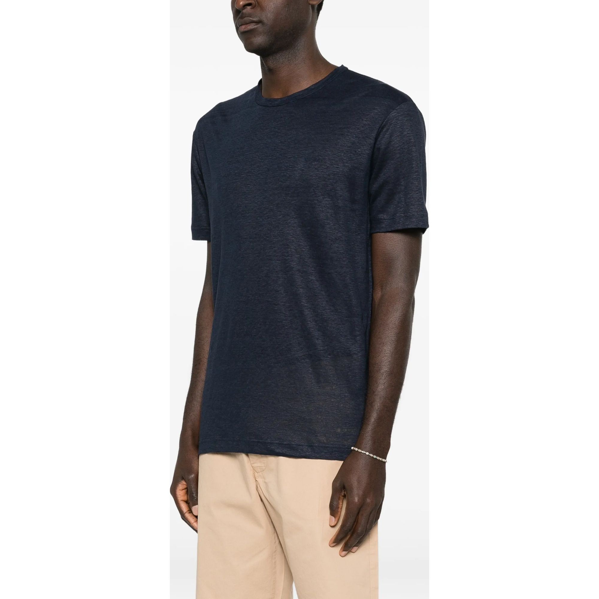 GANT Marškinėliai vyrams, Mėlyna, LINEN SS T-SHIRT 3