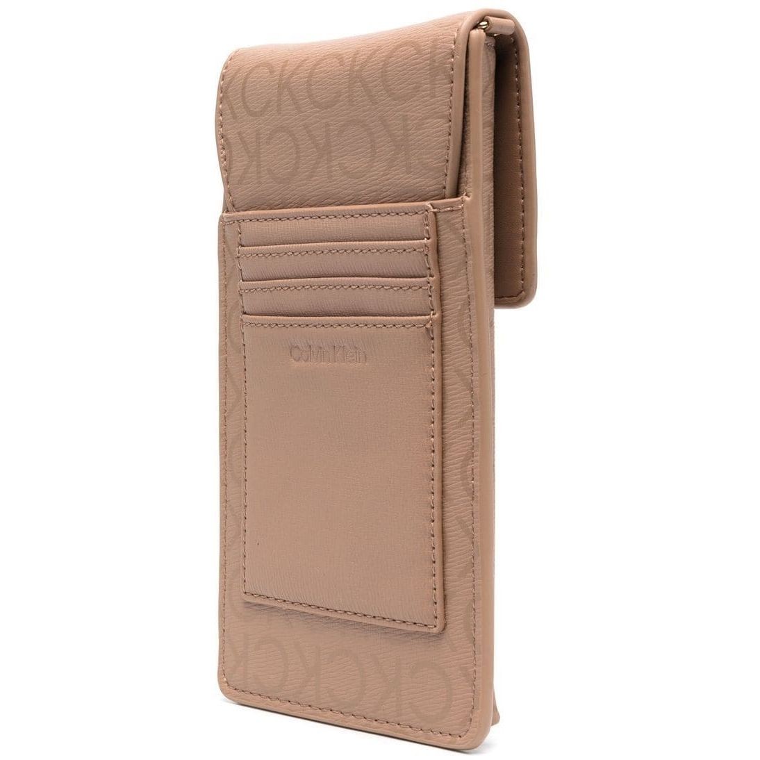 CALVIN KLEIN Telefono, plančetės dėklas moterims, Ruda, Must phone pouch 2