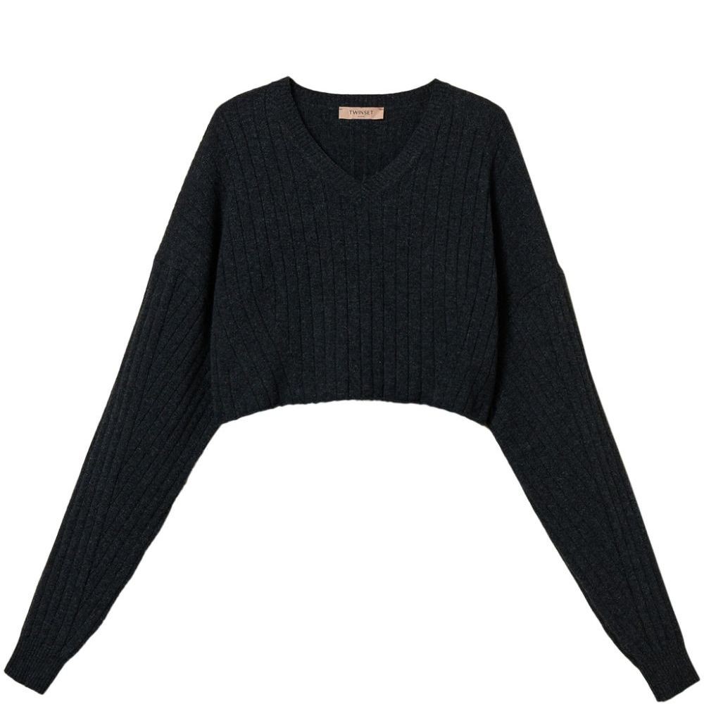 TWINSET Palaidinės moterims, Ruda, Pull cropped blouse