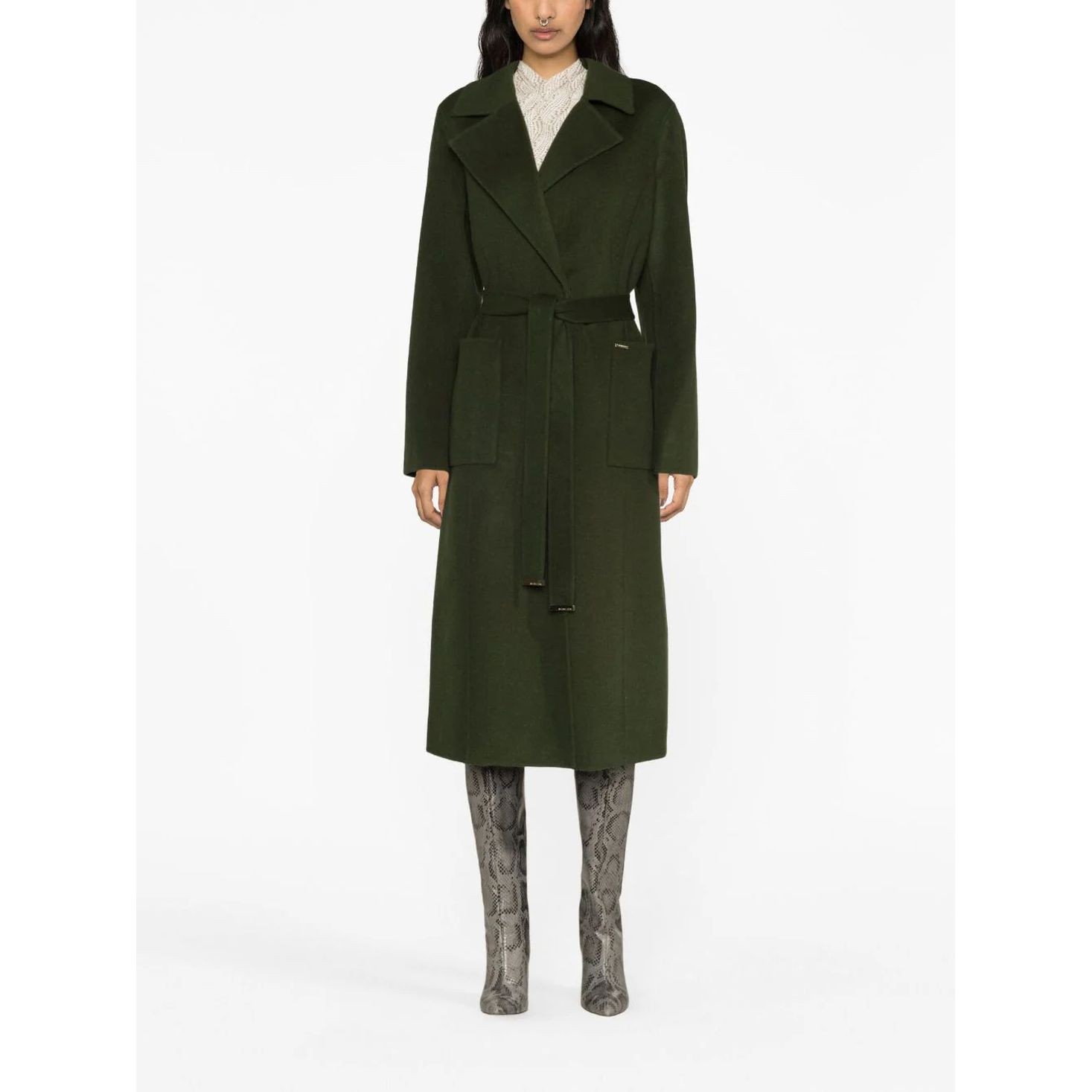 MICHAEL KORS Paltas moterims, Žalia, Robe coat 2