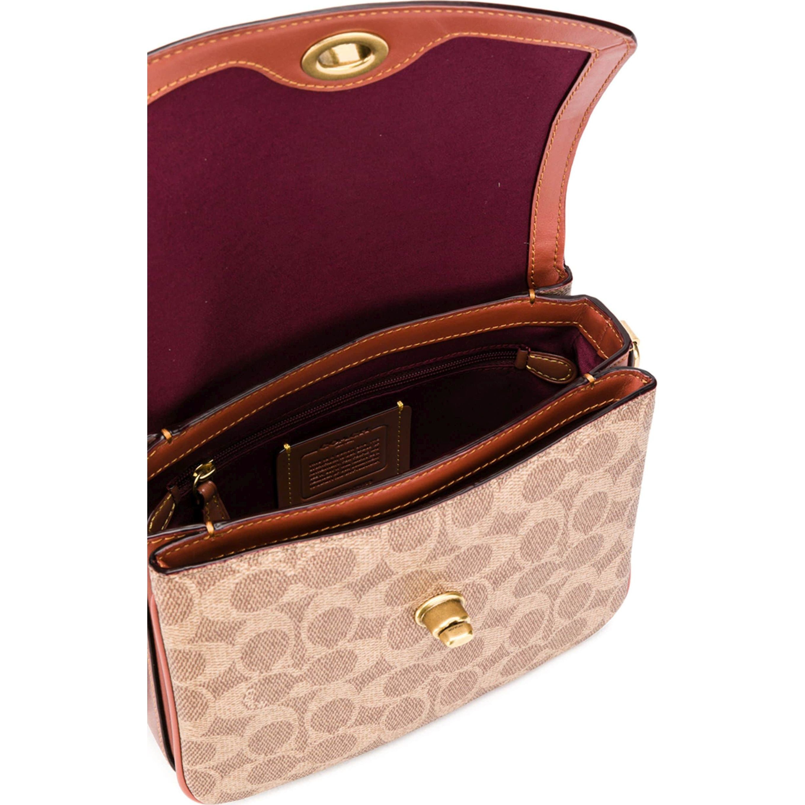 COACH Rankinė per petį moterims, Ruda, Signature cassie crossbody 19 4