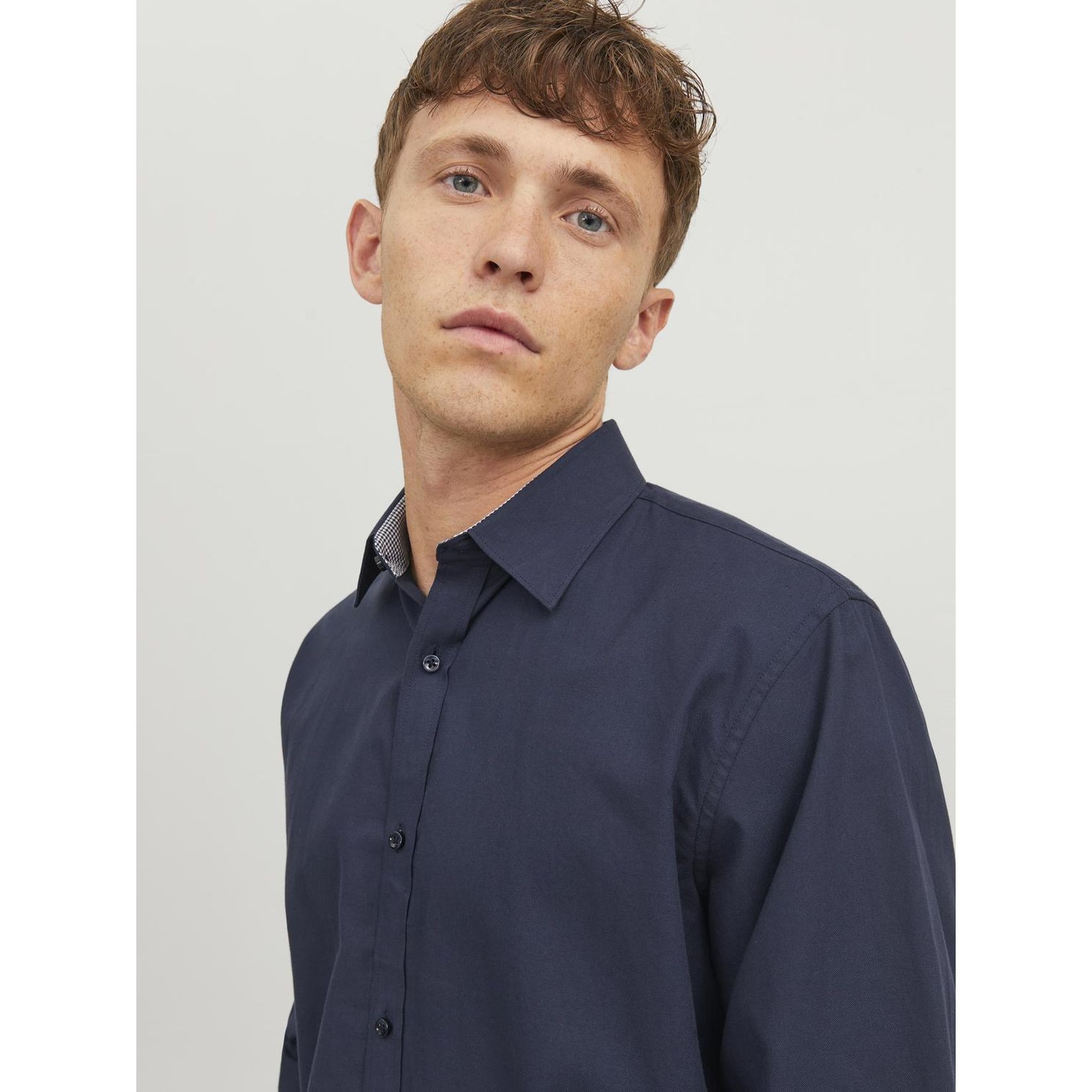 JACK & JONES Marškiniai vyrams, Mėlyna, JPRBLABELFAST SHIRT L/ 3