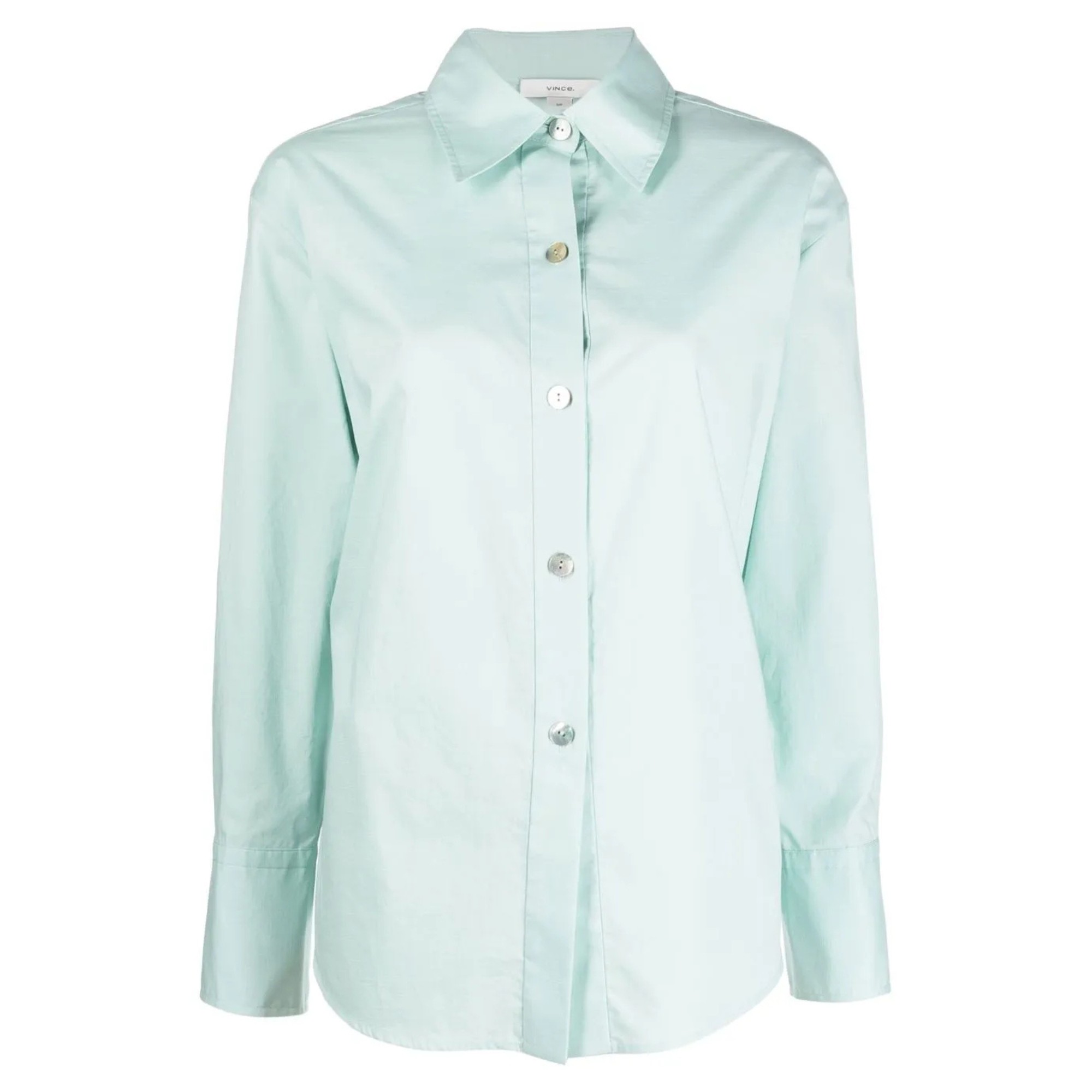 VINCE Marškiniai ilgomis rankovėmis moterims, Mėlyna, Tie back long sleeve shirt 1