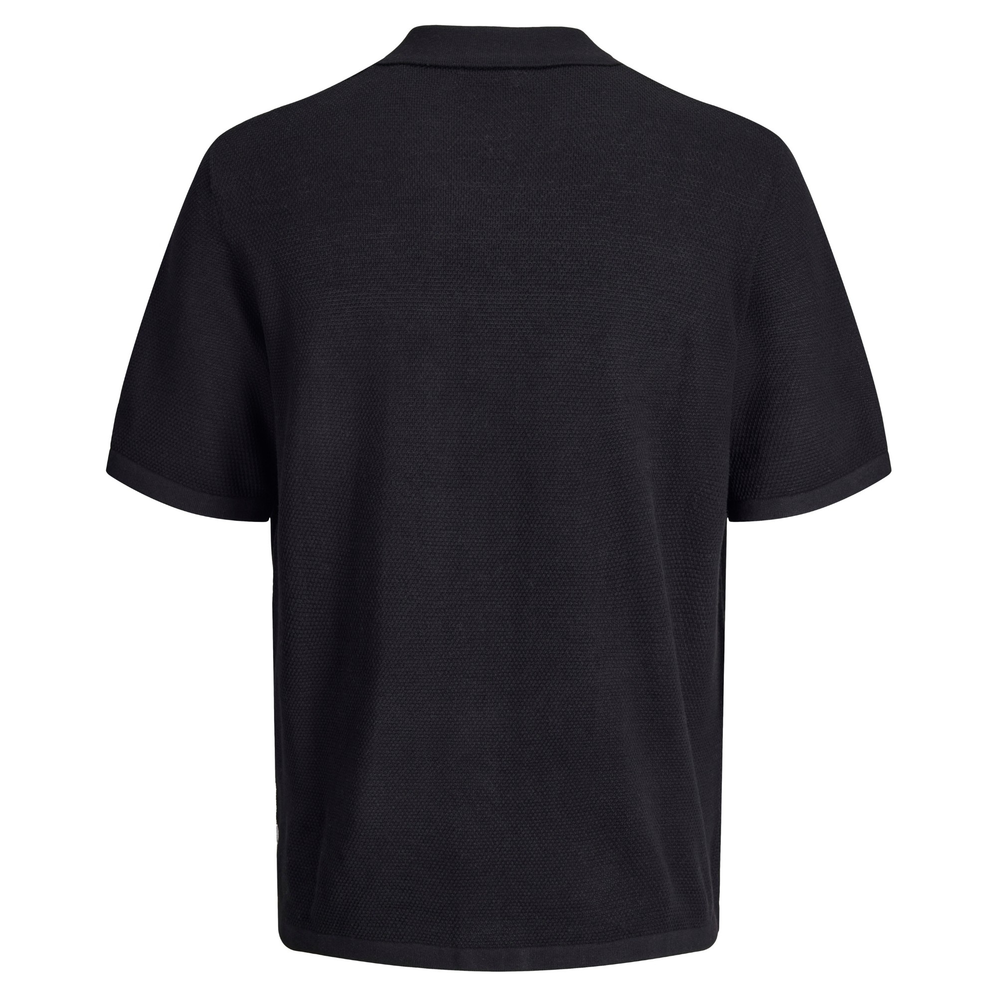 JACK & JONES Marškiniai trump. rankovėmis vyrams, Juoda, Chris knit 2