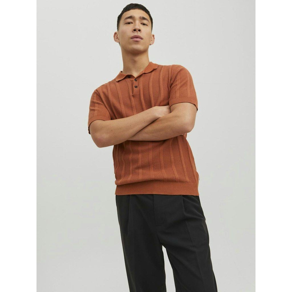 JACK & JONES Megztinis vyrams, Ruda, JPRBLUDEAN KNIT POLO 2