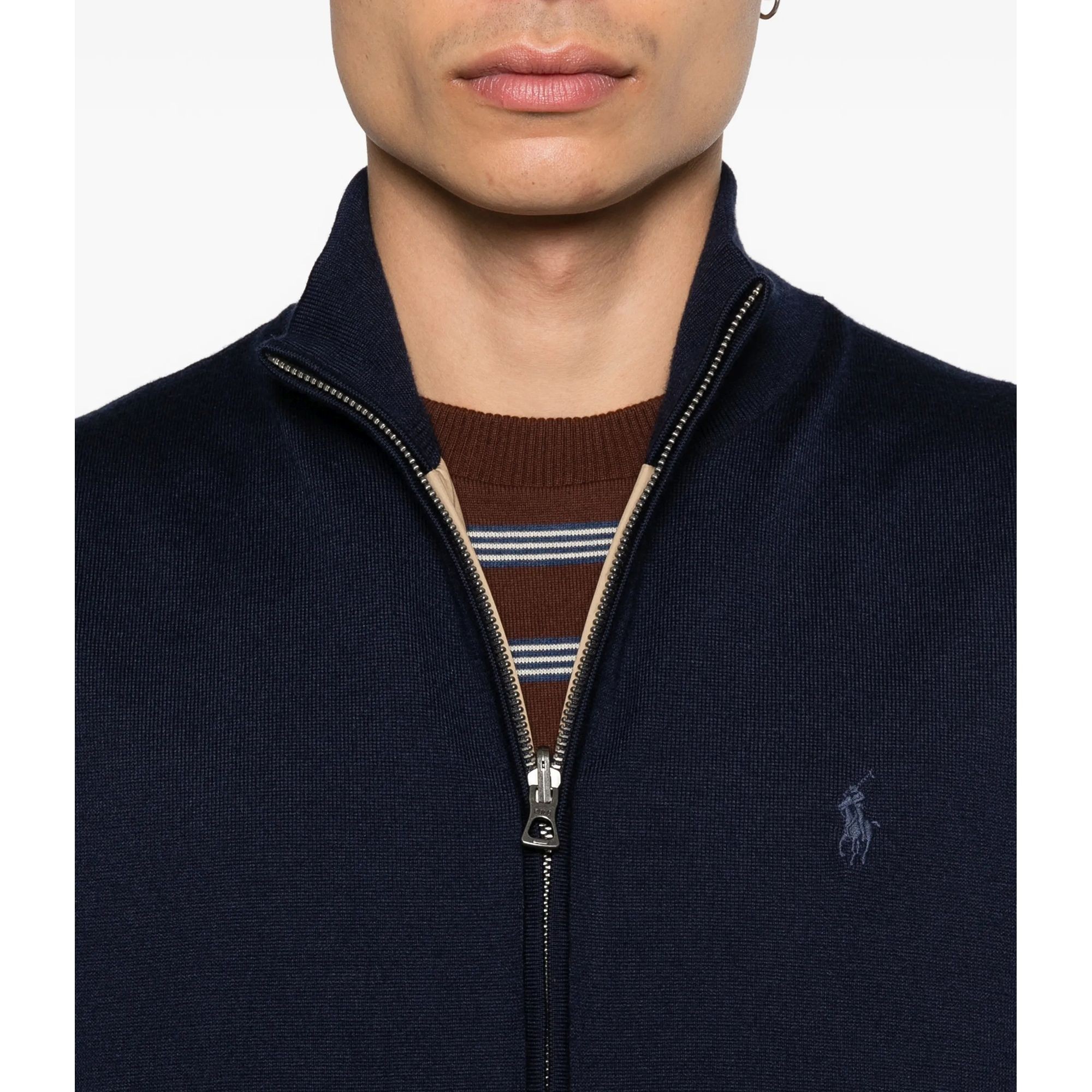 POLO RALPH LAUREN Megztinis vyrams, Mėlyna, Sweater-full zip 5