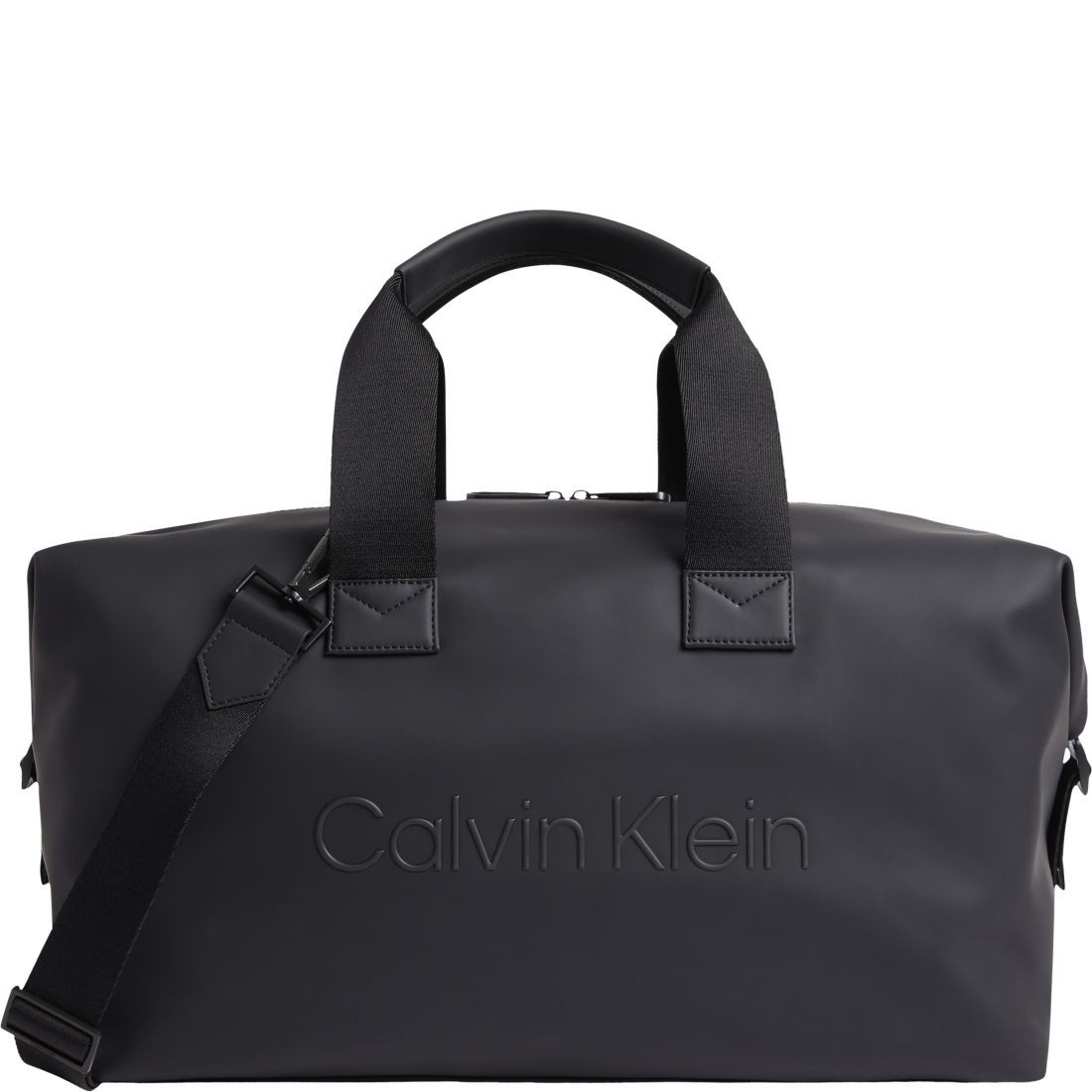 CALVIN KLEIN Rankinė, krepšys vyrams, Juoda, Rubberized weekender 1
