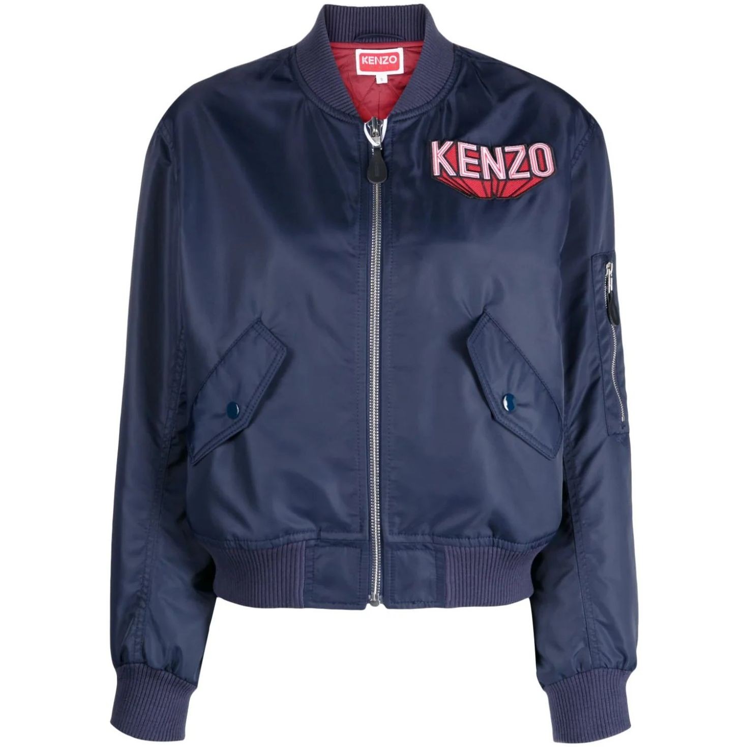 KENZO Bomberis moterims, Mėlyna, Kenzo 3d bomber jacket 1