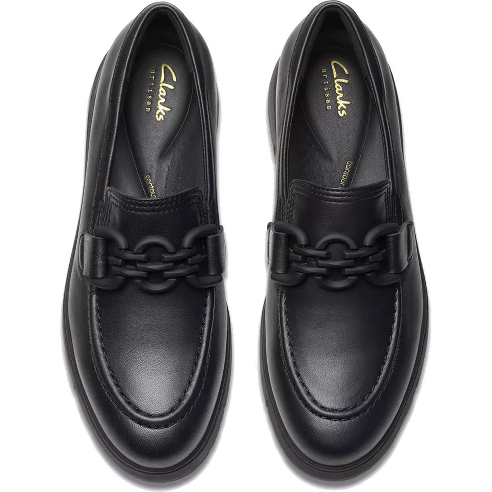 CLARKS Loaferiai moterims, Juoda, Loriini loafers 5