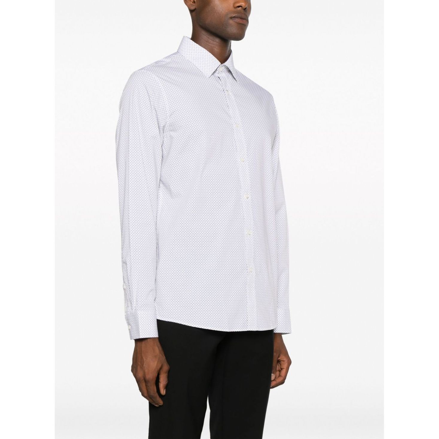 MICHAEL KORS Marškiniai ilgomis rankovėmis vyrams, Balta, Ls spread mosaic star shirt 3