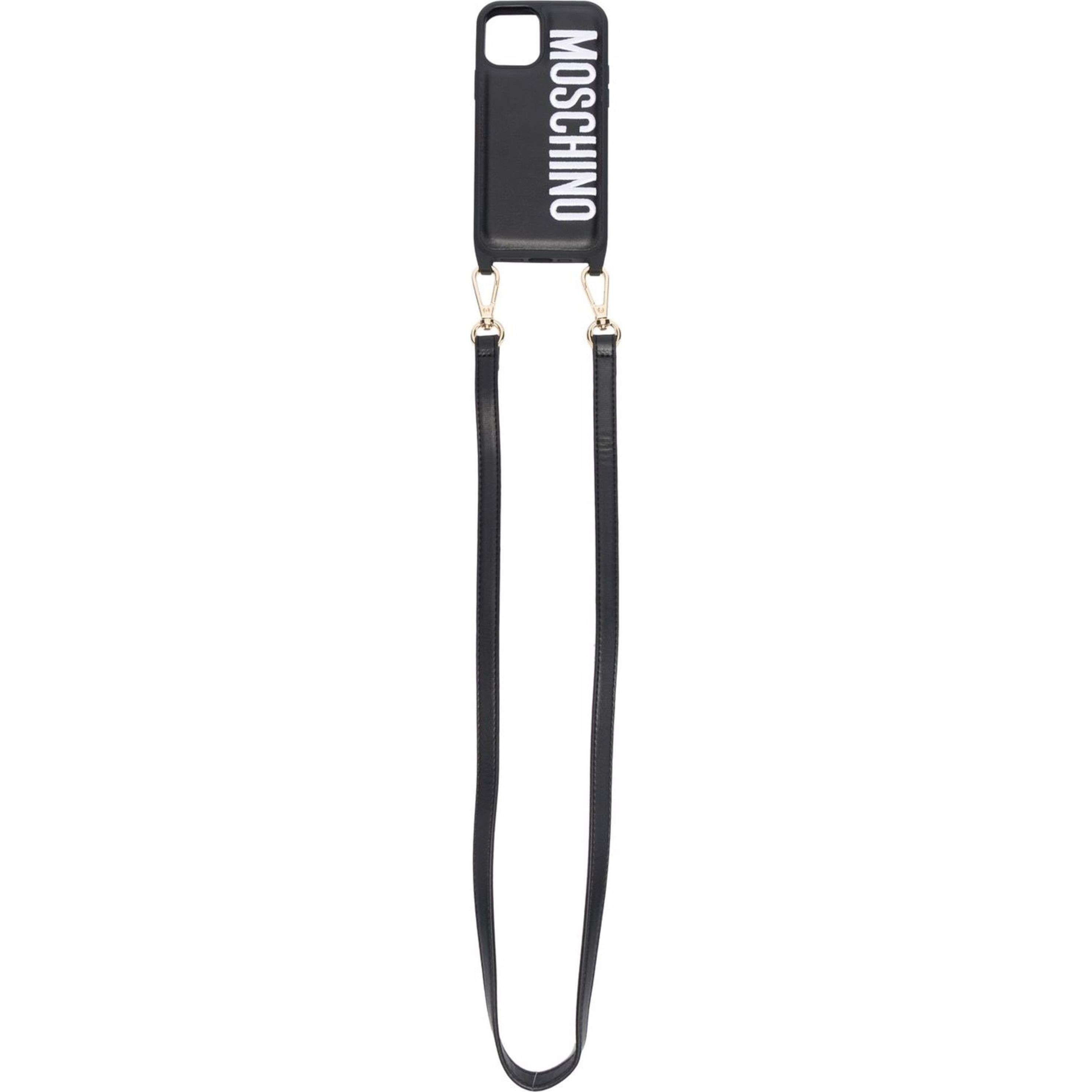 MOSCHINO Telefono, plančetės dėklas moterims, Juoda, iPhone 12/12 Pro case 1