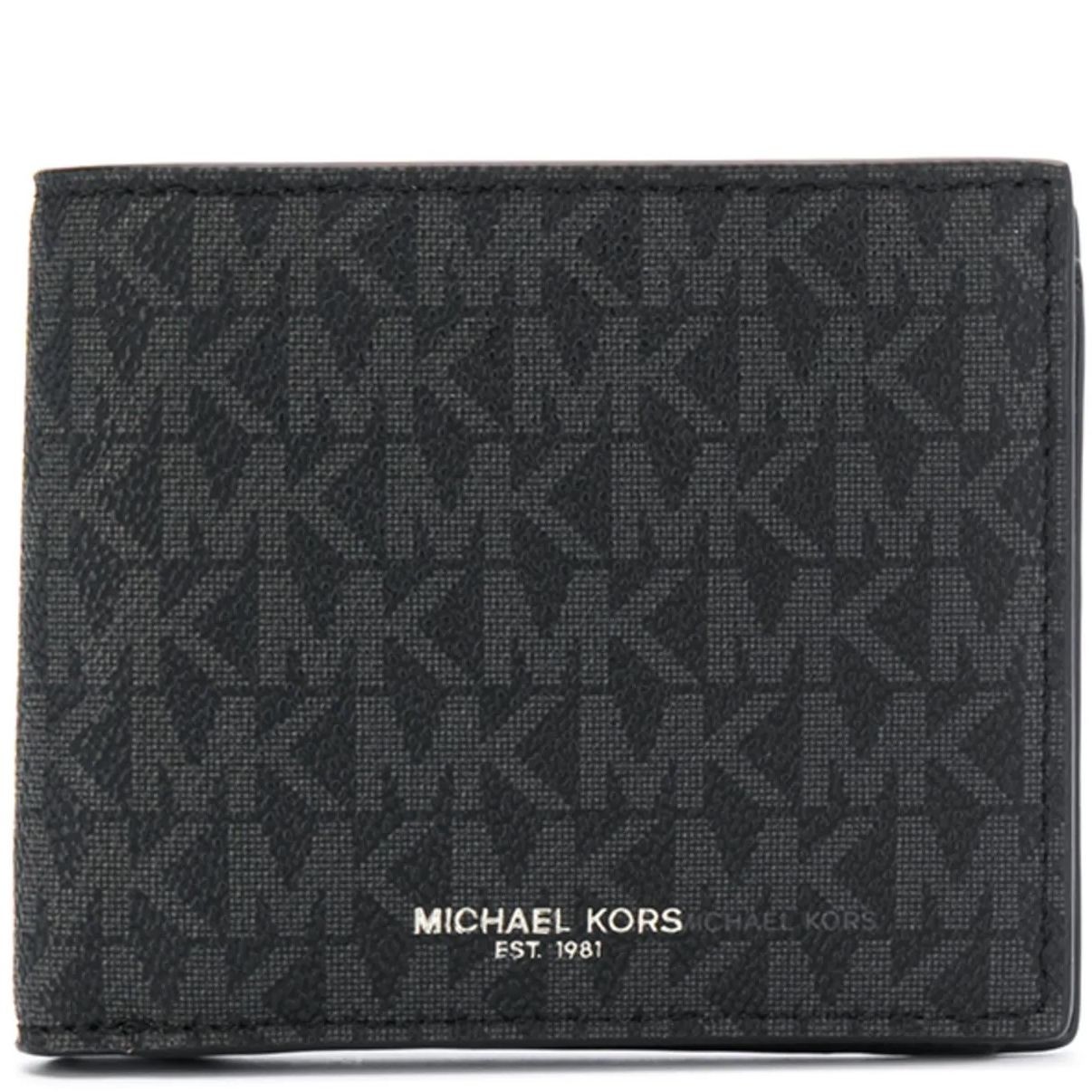 MICHAEL KORS Piniginė vyrams, Juoda, Billfold with coin pocket 1