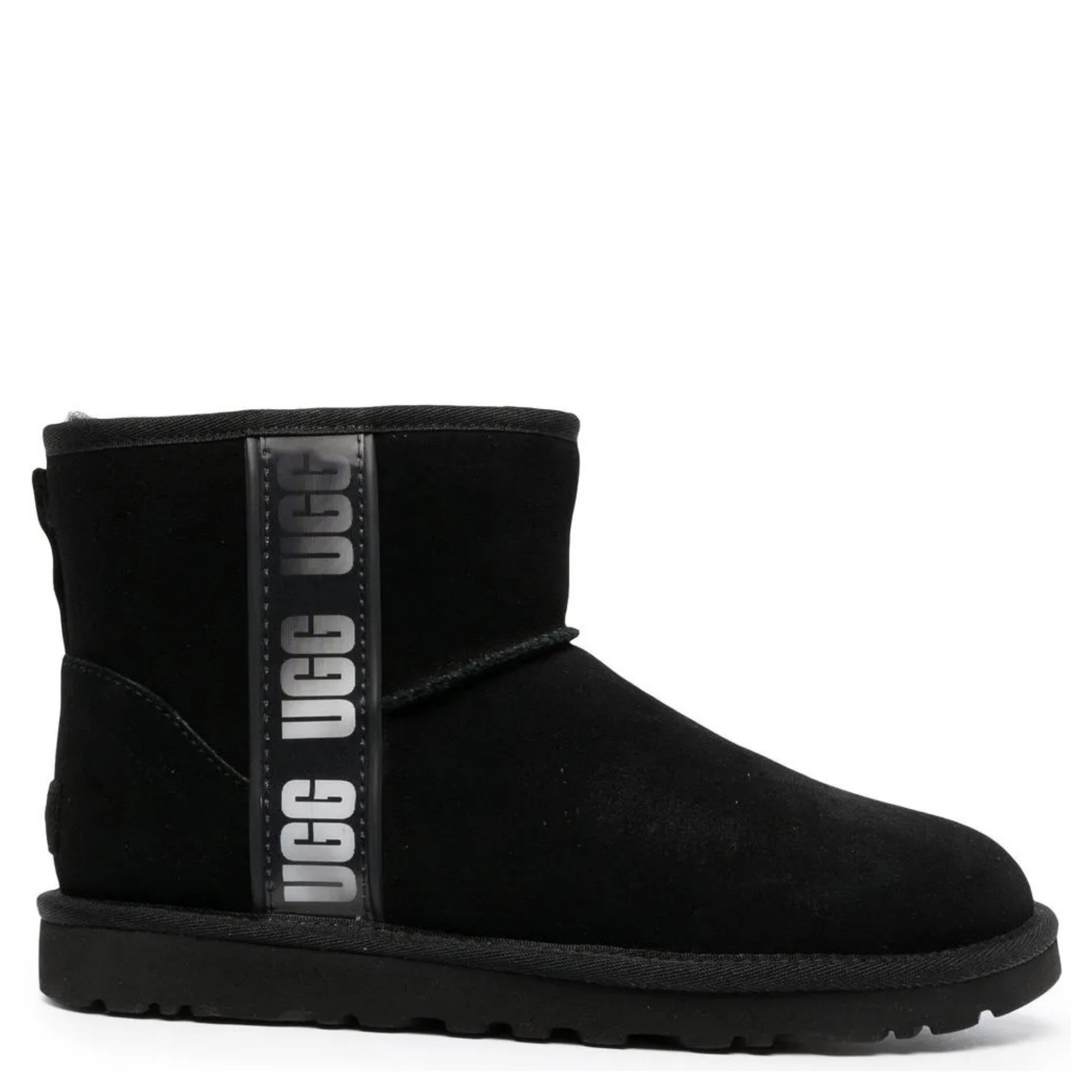 UGG Aulinukai moterims, Juoda, Classic Mini Side Logo BOOTIES 2