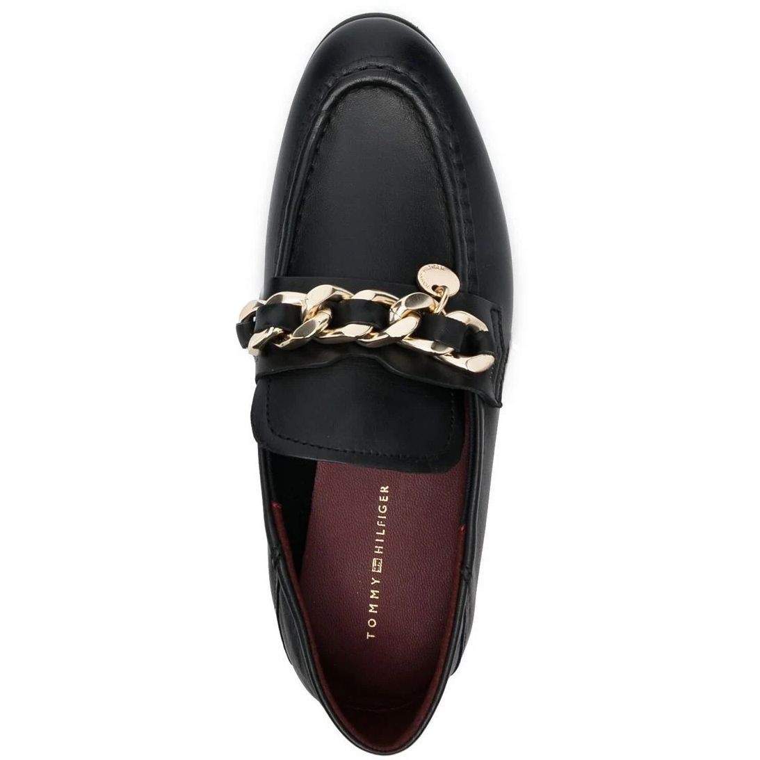 TOMMY HILFIGER Loaferiai moterims, Juoda, CHAIN LOAFER, thifw0fw06843bds 4