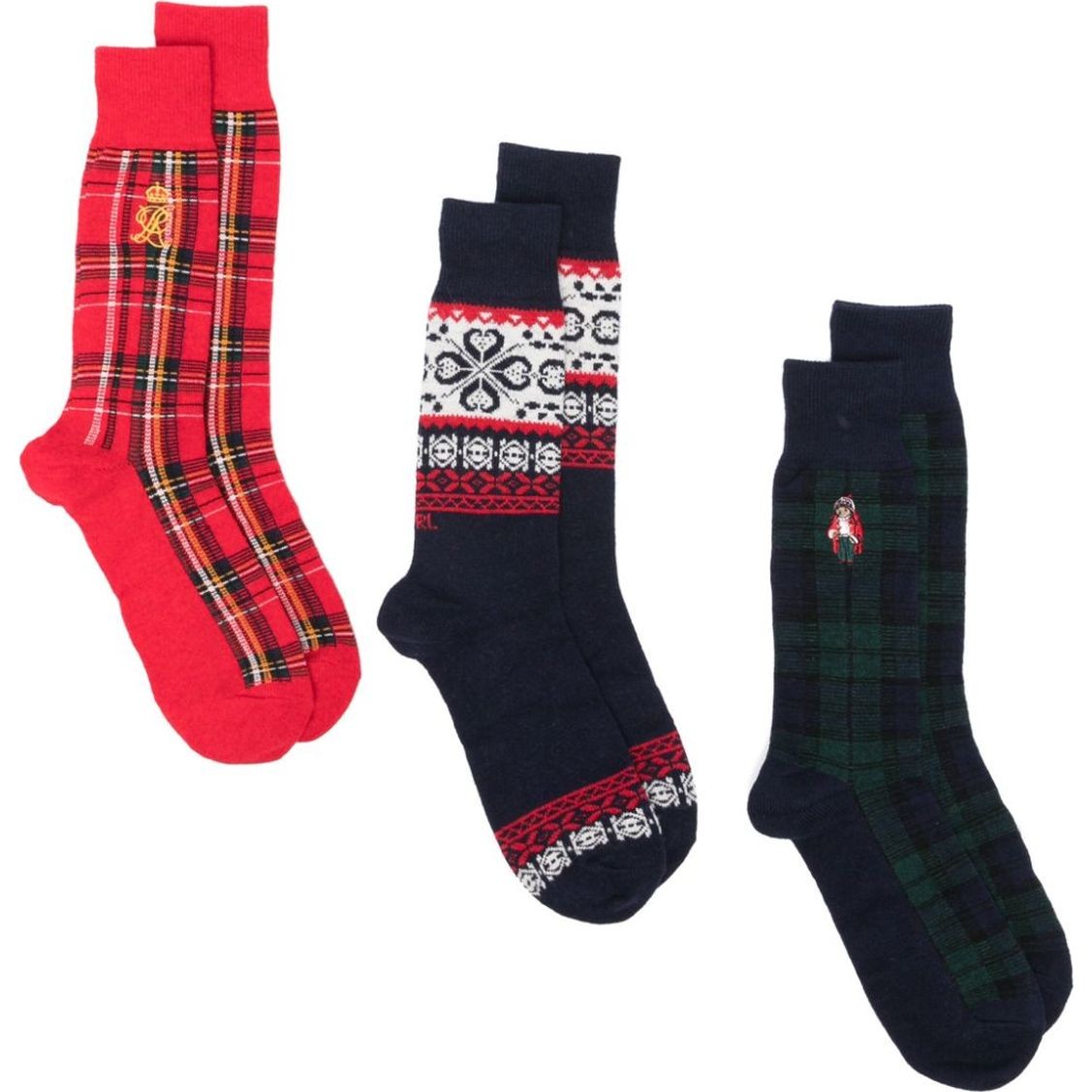 POLO RALPH LAUREN UW Kojinės vyrams, Marga, Crew sock gift box 1