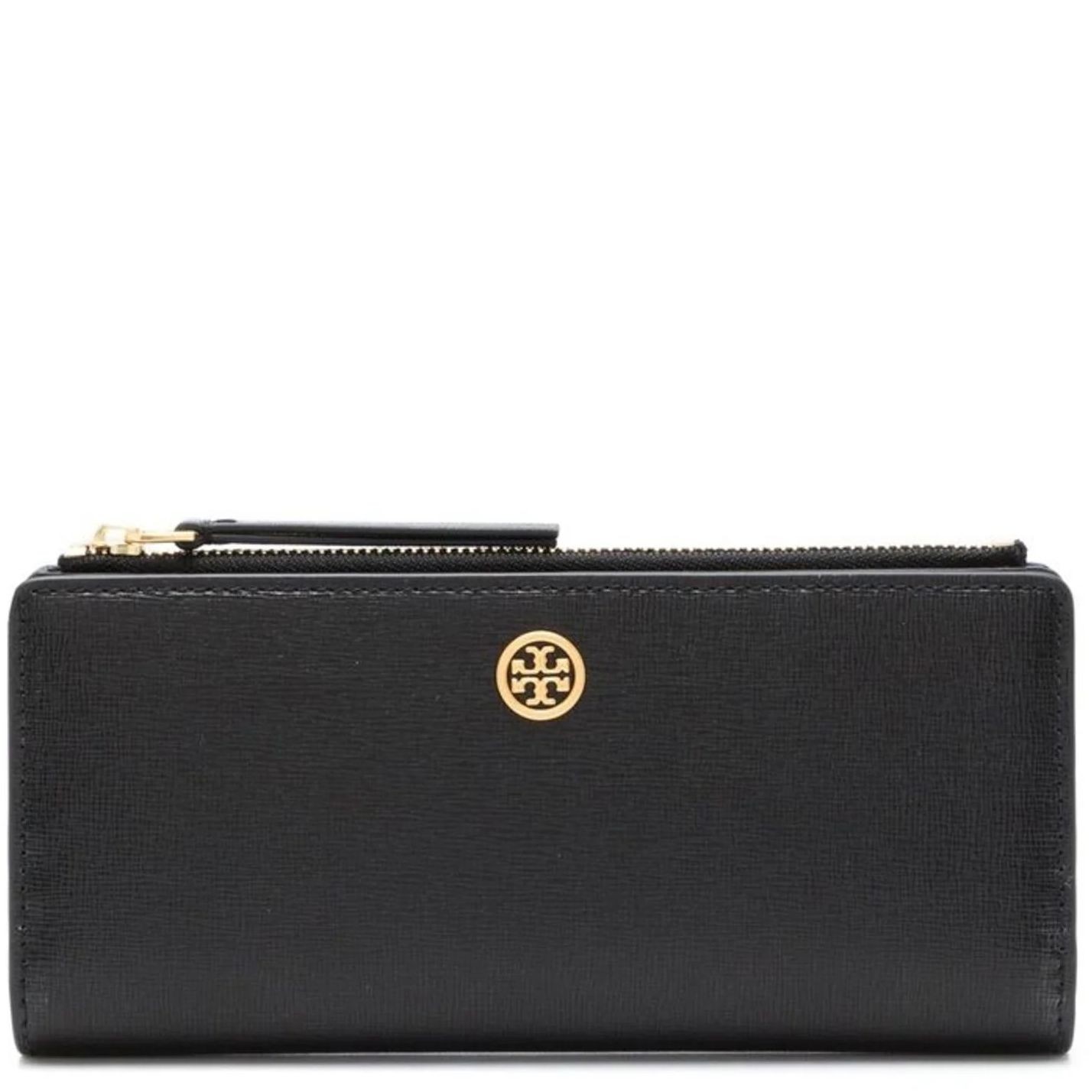 TORY BURCH Piniginė moterims, Juoda, Robinson zip slim wallet 1