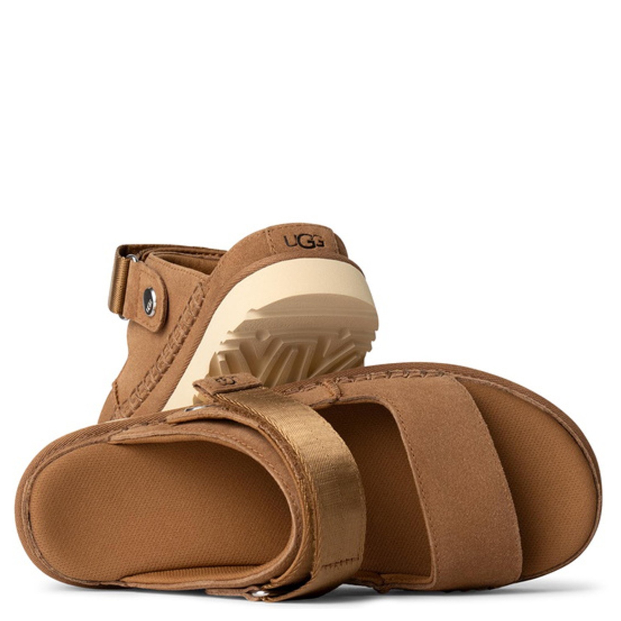 UGG Basutės moterims, Ruda, Goldenstar glide sandals 3