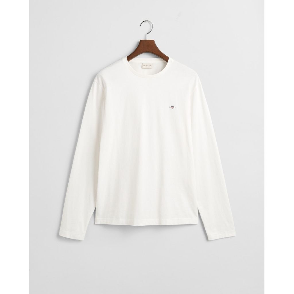GANT Marškinėliai ilgom. rankovėmis vyrams, Smėlio, Reg shield ls t-shirt 6