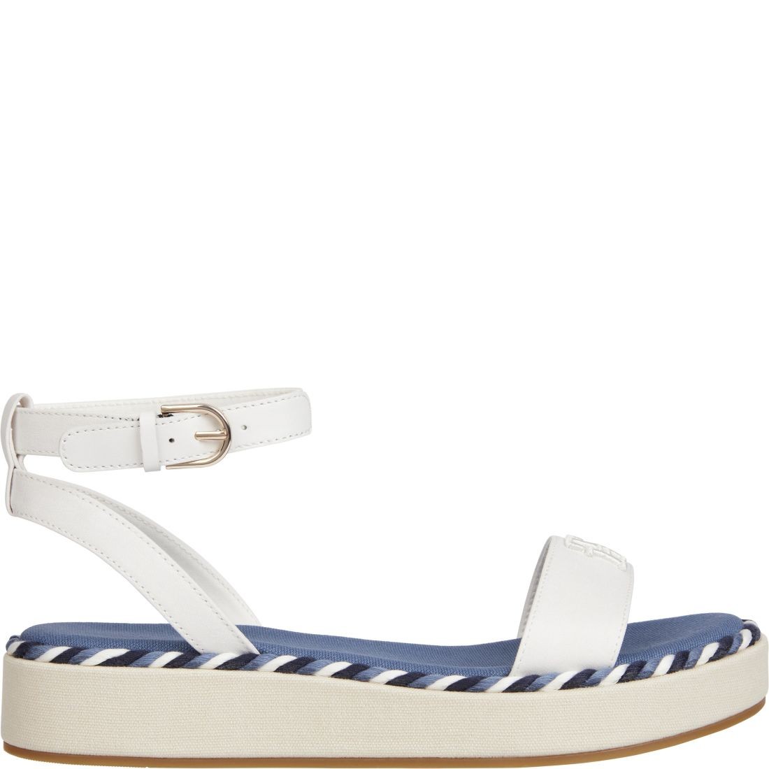 TOMMY HILFIGER Basutės moterims, Balta, Rope flatform sandals 1