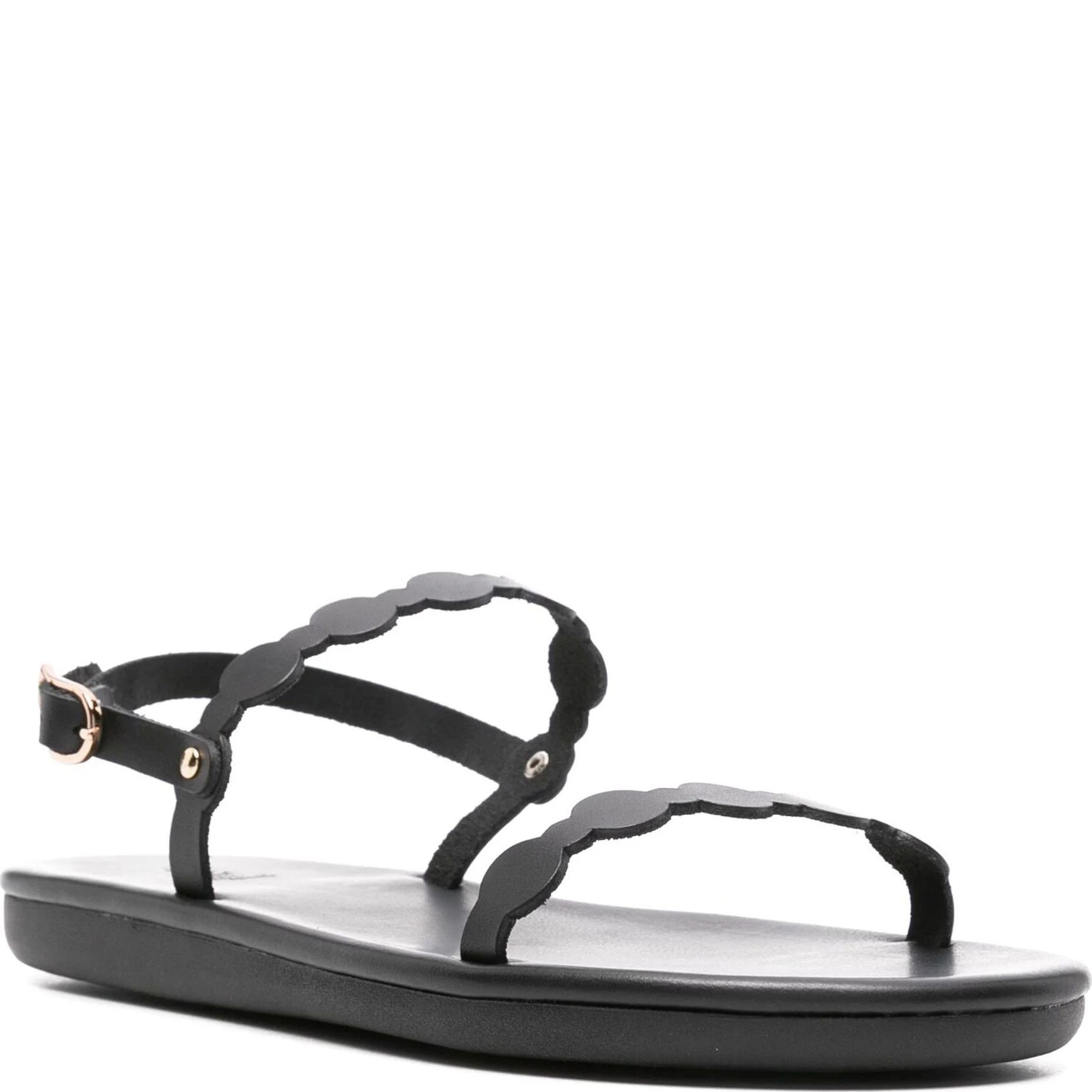 ANCIENT GREEK SANDAL Basutės moterims, Juoda, Orion vachetta sandals 1