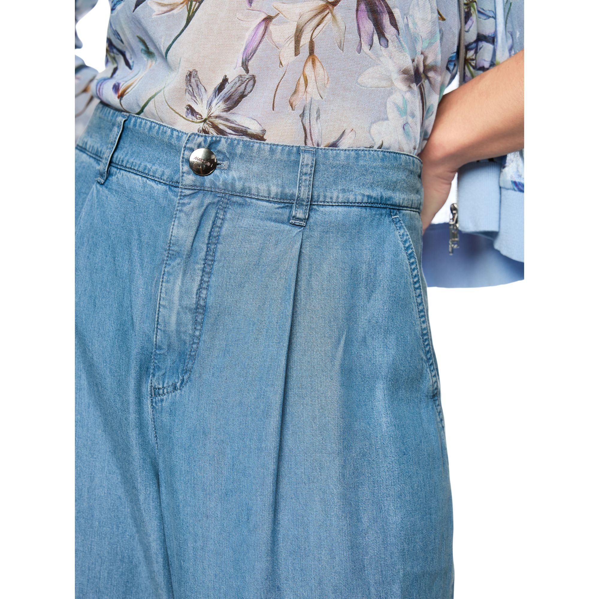 MARC CAIN Tiesūs džinsai moterims, Mėlyna, Jeans 3
