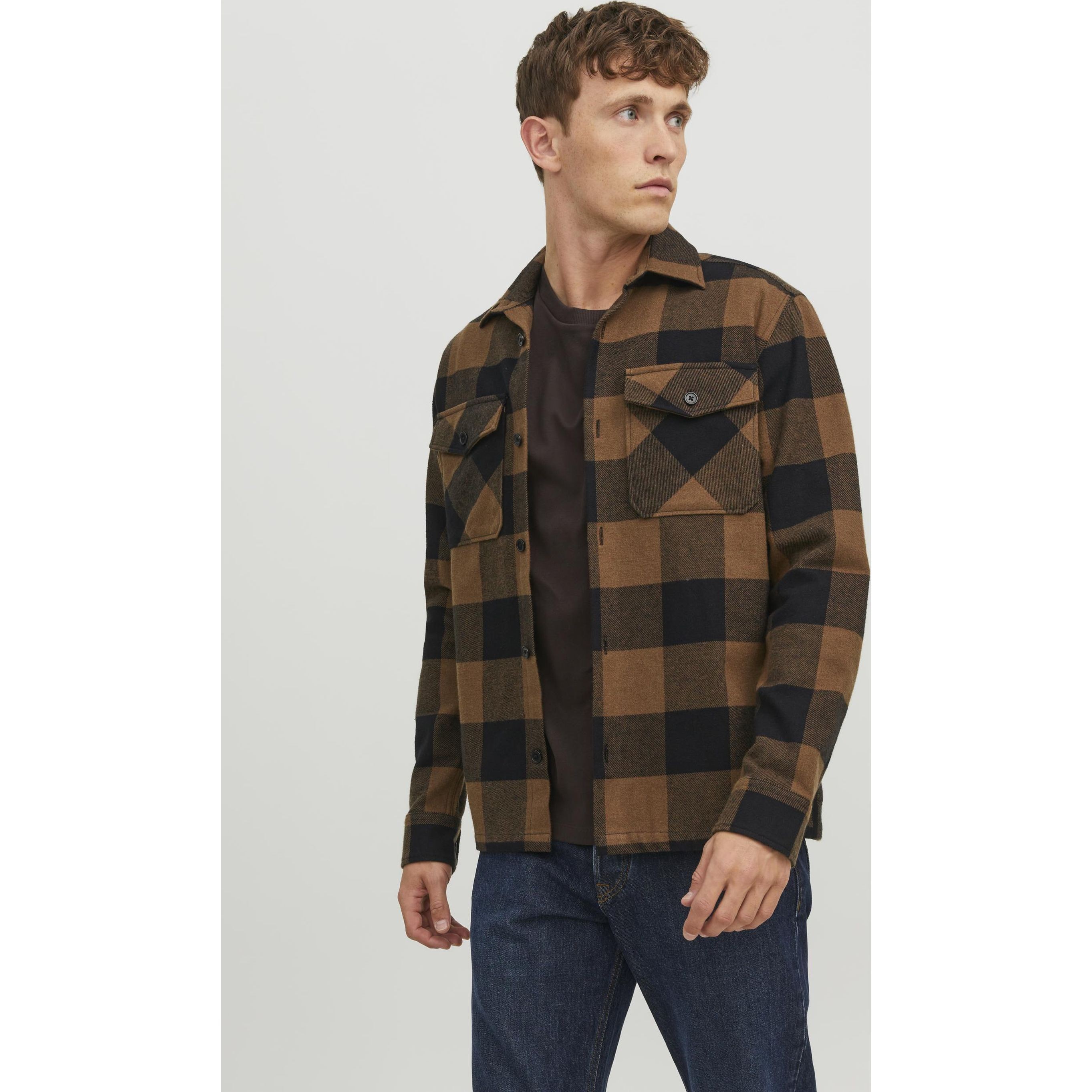 JACK & JONES Marškiniai vyrams, Žalia, JPRROY CHECK OVERSHIRT 7