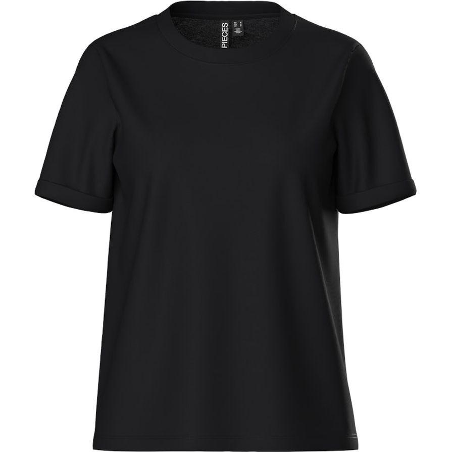 PIECES Marškinėliai moterims, Juoda, Pcria t-shirts 1