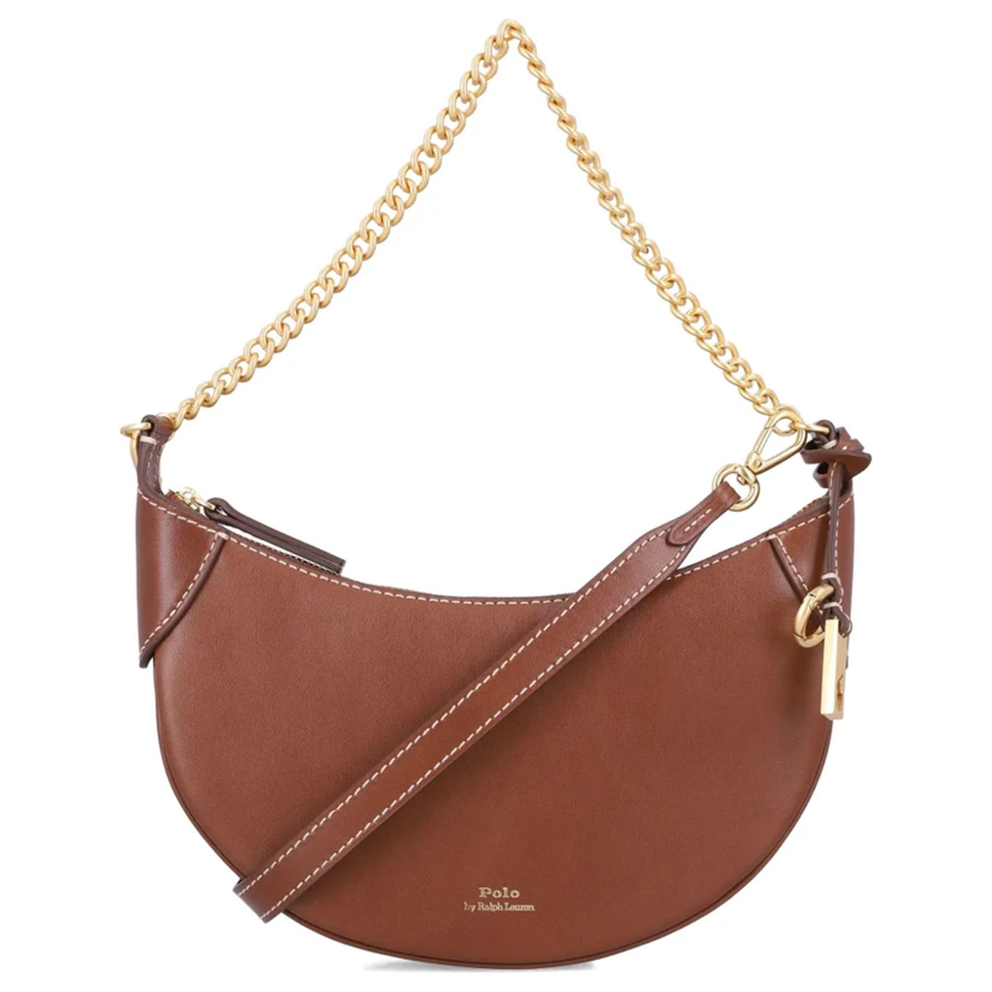 POLO RALPH LAUREN Rankinė per petį moterims, Ruda, P id mn chn-crossbody-small 1