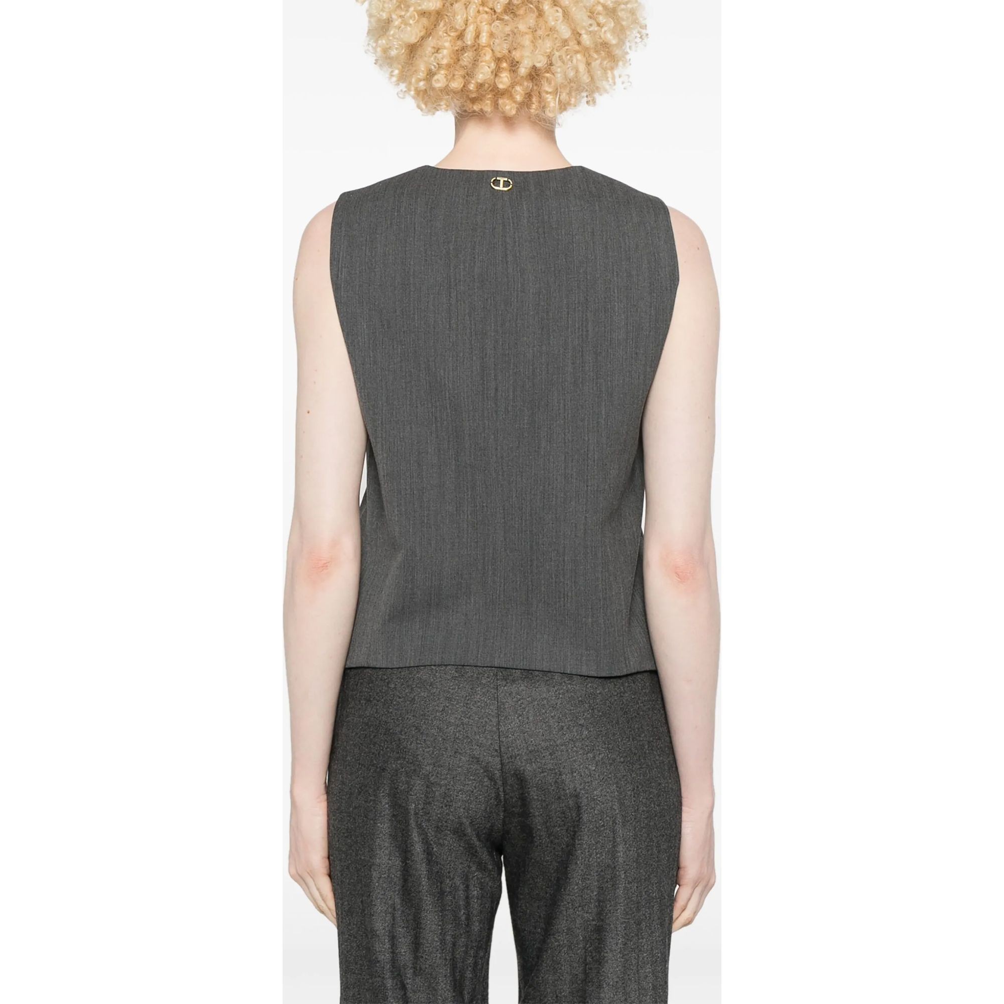 TWINSET Palaidinės moterims, Pilka, Stretch wool vest 4