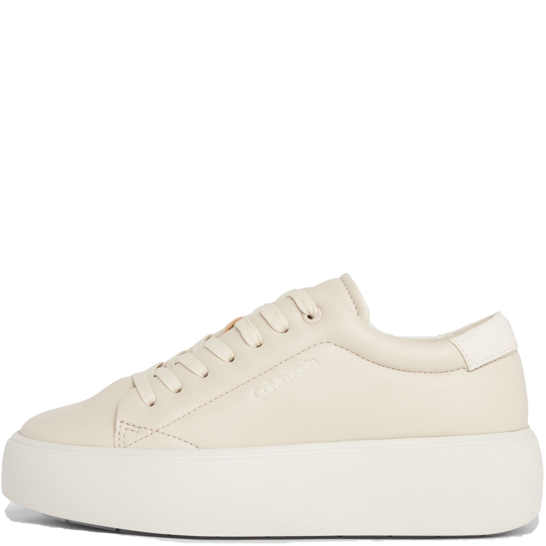 CALVIN KLEIN Laisvalaikio bateliai moterims, Smėlio, Flatform lace up leisure 6