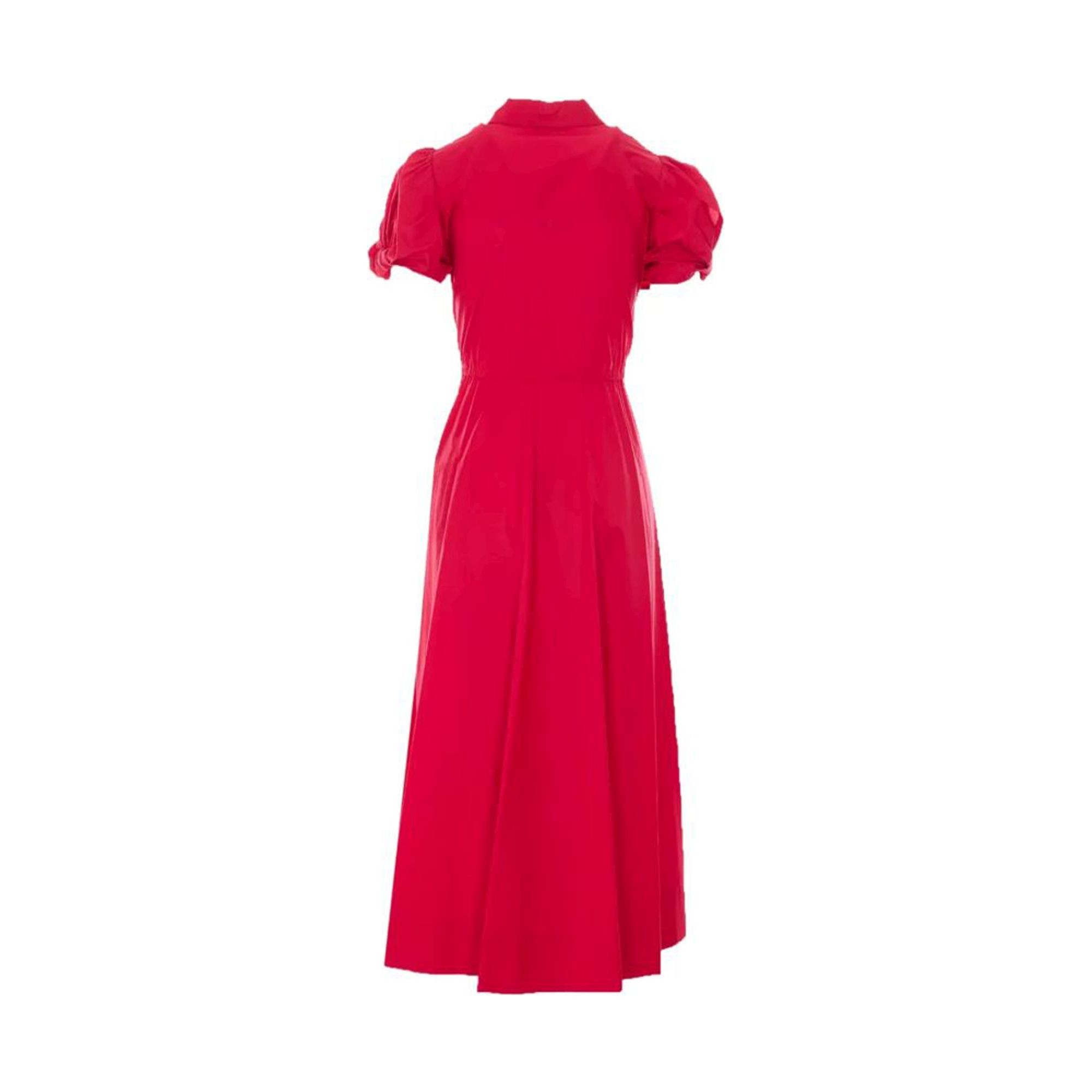 TWINSET Maxi suknelė moterims, Raudona, Butoned drawstring shirt dress 2