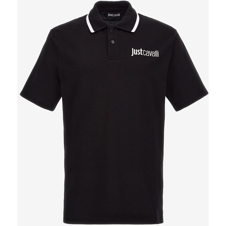 JUST CAVALLI Polo marškiniai trumpos rank. vyrams, Juoda, Polo shirt 1