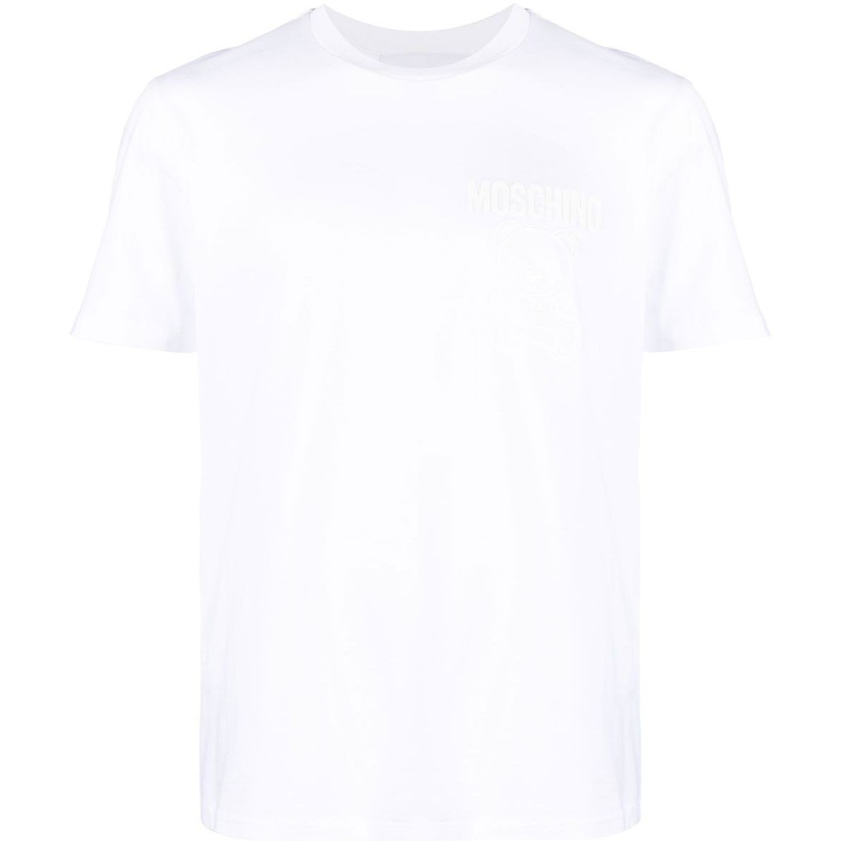 MOSCHINO Marškinėliai trump. rankovėmis vyrams, Balta, T-shirt