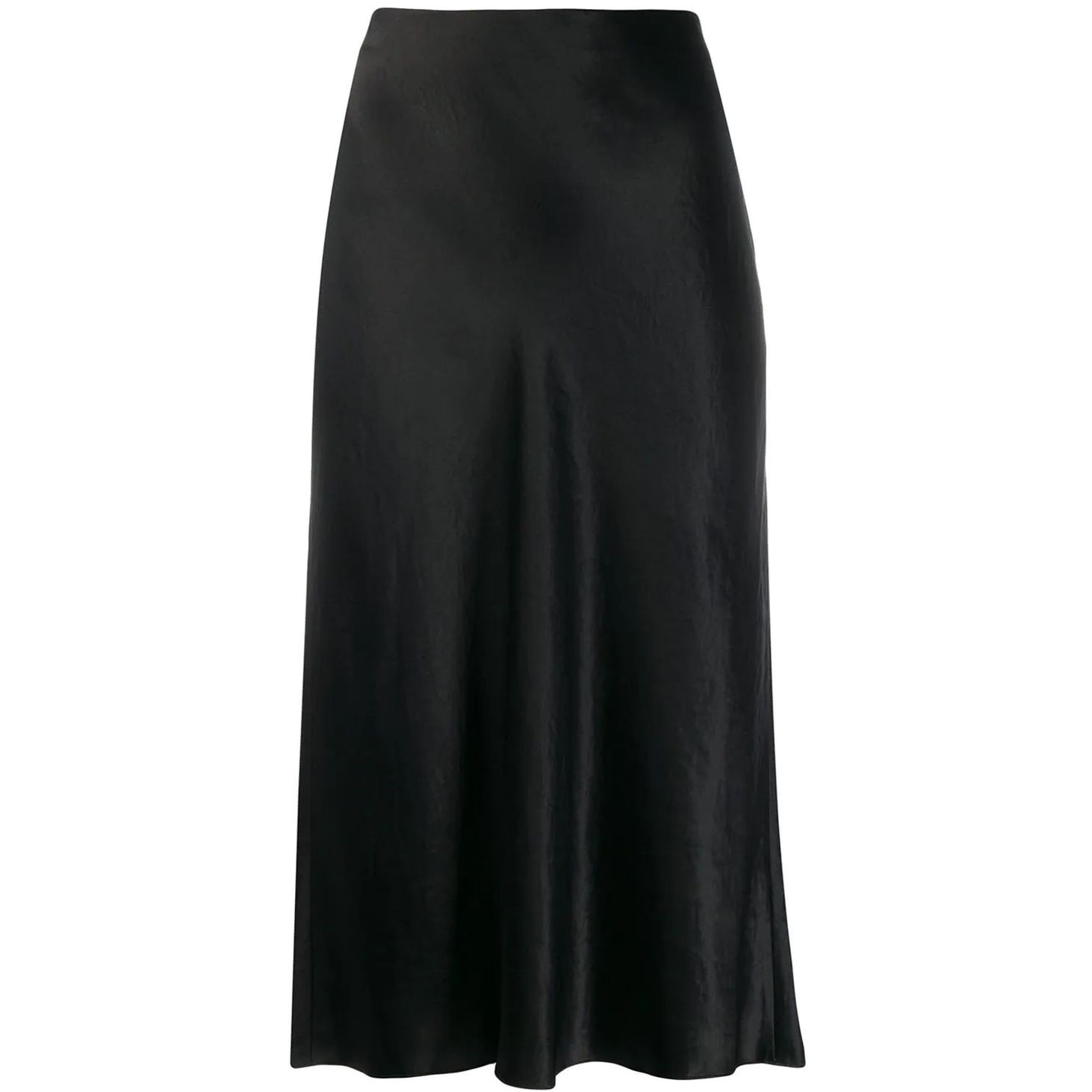 VINCE Midi sijonas moterims, Juoda, Slip skirt 1