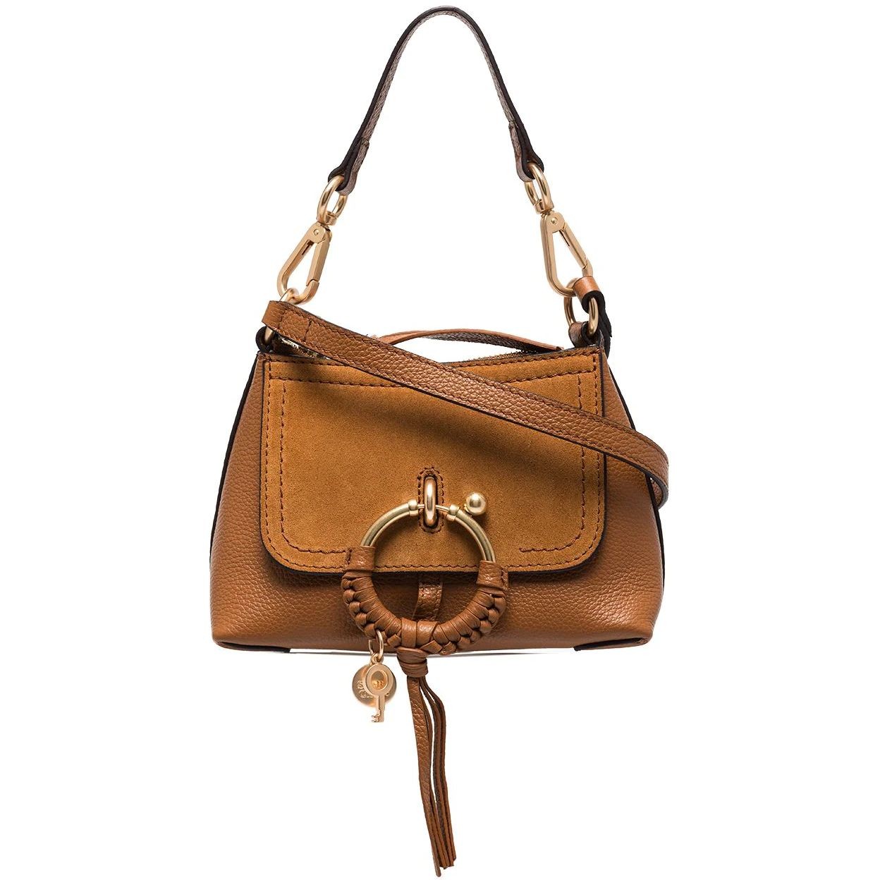 SEE BY CHLOE Rankinė per petį moterims, Ruda, Joan leather crossbody bag 1
