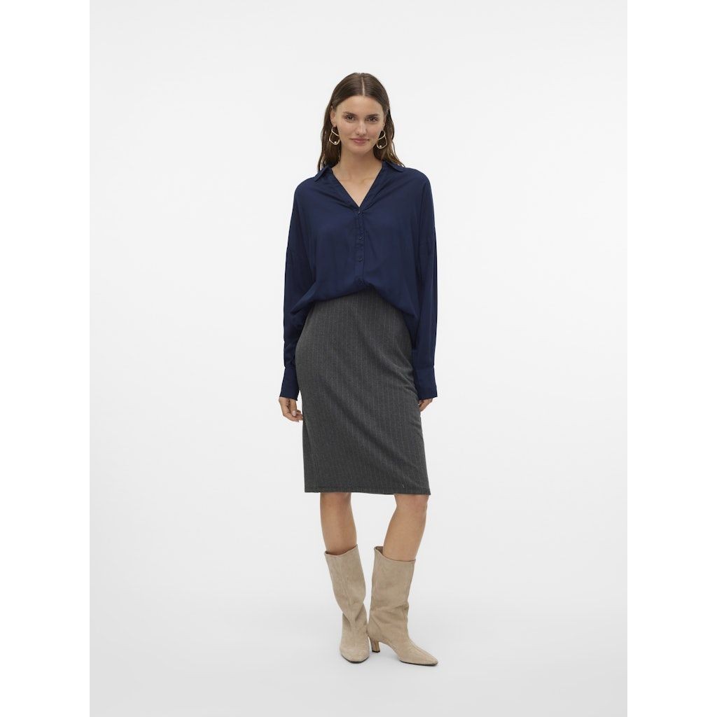 VERO MODA Marškiniai ilgomis rankovėmis moterims, Mėlyna, Bumpy oversize shirt 6