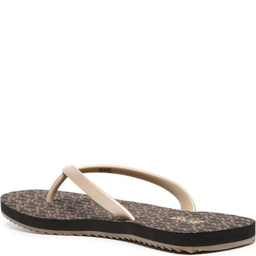 MICHAEL KORS Pliažo šlepetės per pirštą moterims, Ruda, Jinx flip flop 3