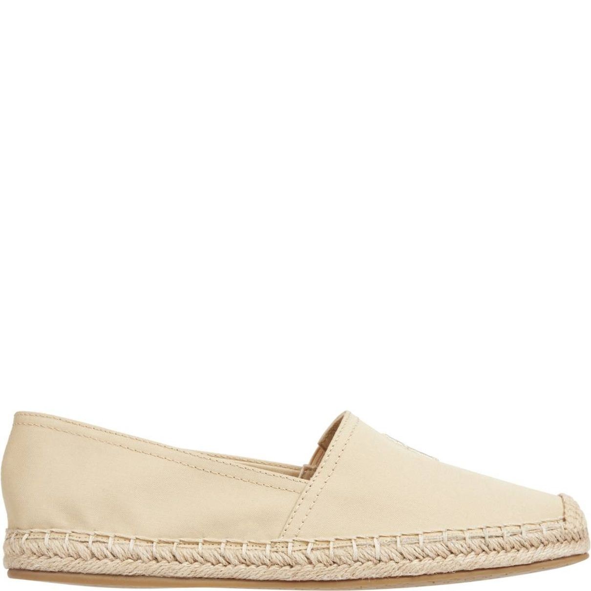 TOMMY HILFIGER Loaferiai moterims, Smėlio, Embroidered flat espadrille 1