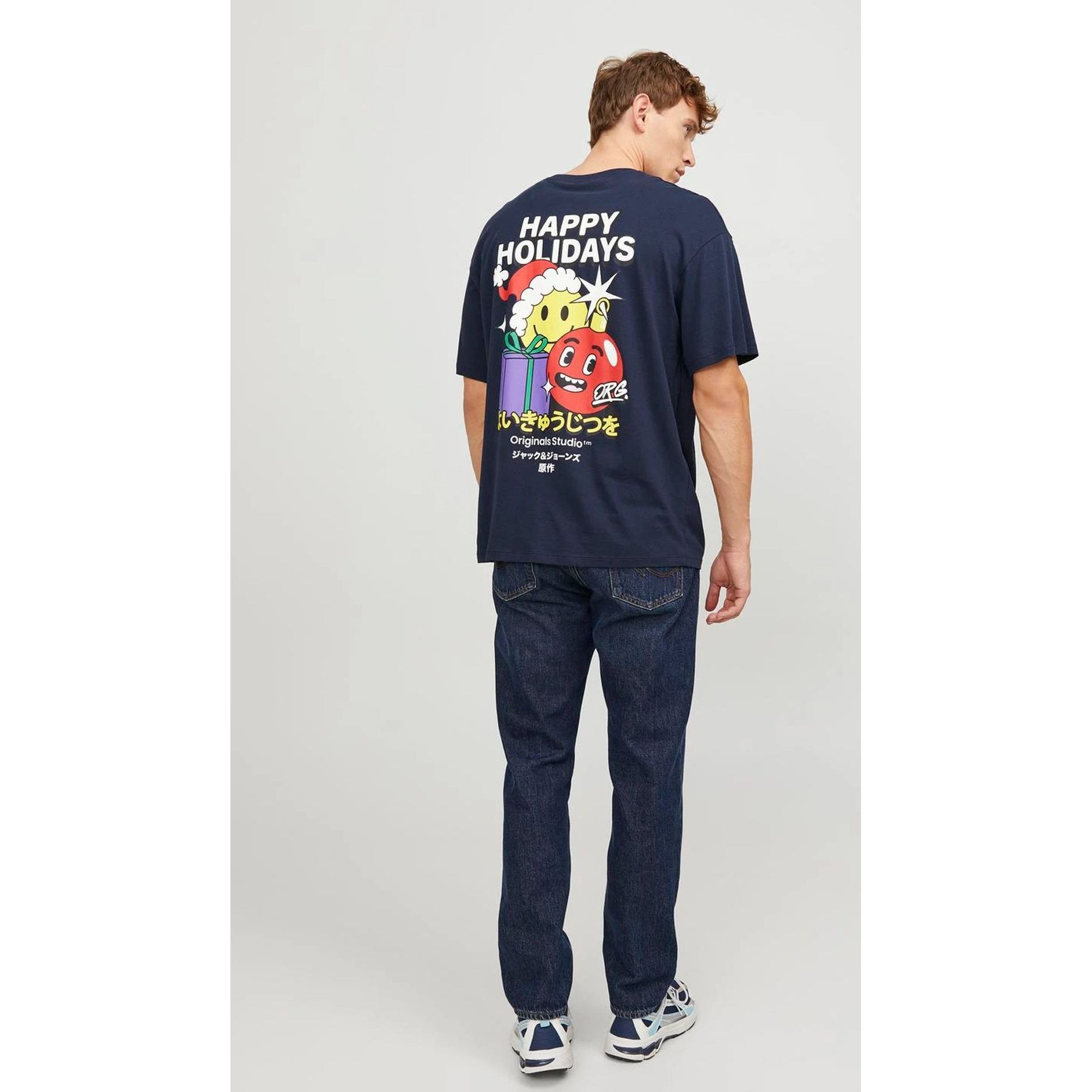 JACK & JONES Marškinėliai vyrams, Mėlyna, JORCEREMONY TEE SS CRE 3