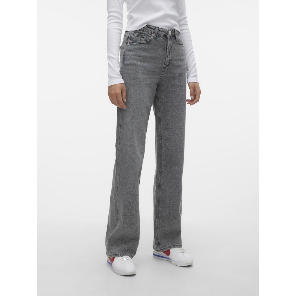 VERO MODA Platūs džinsai moterims, Pilka, Tessa wide jeans 3